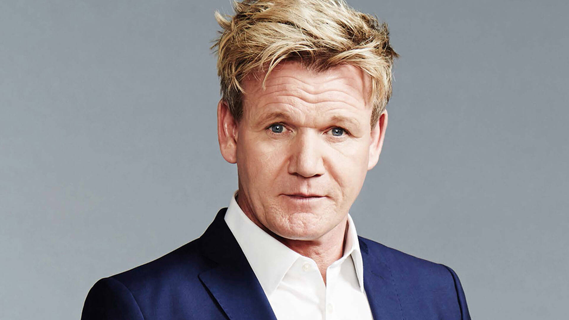 Gordon Ramsay, navy suit, white shirt, Full HD Desktop Wallpaper