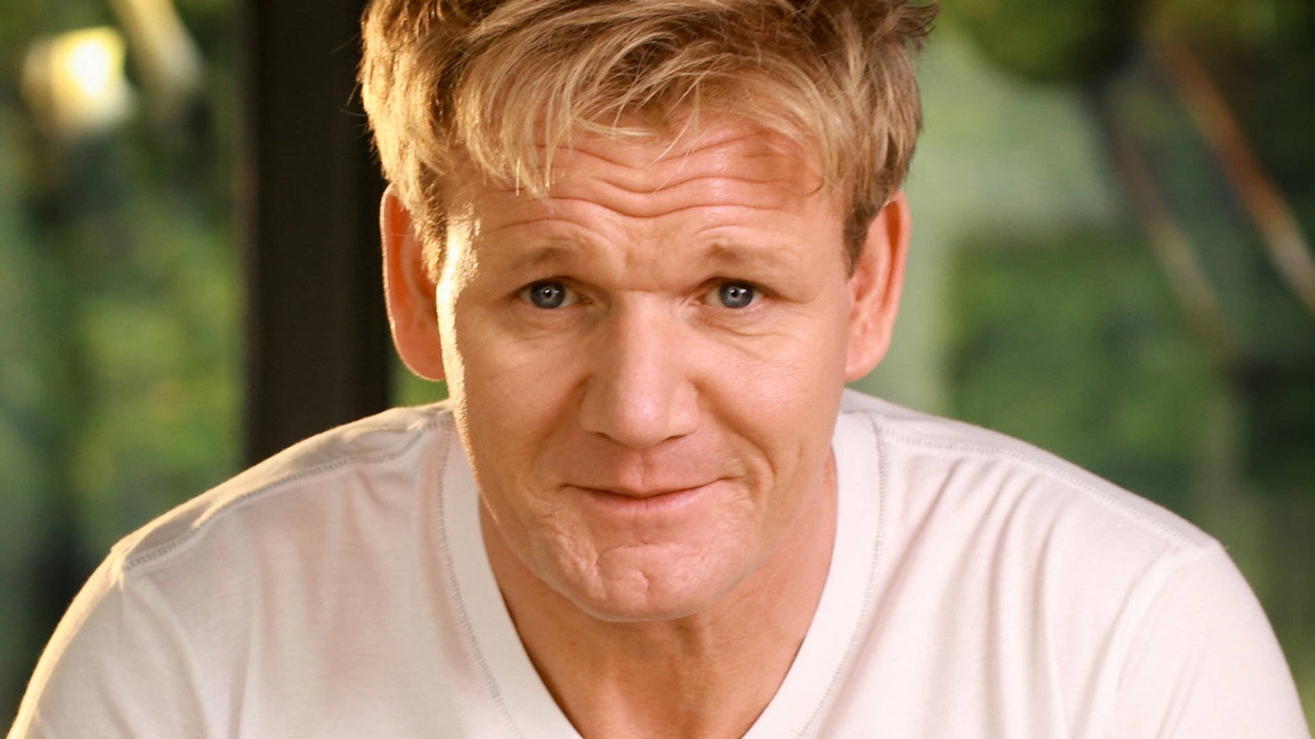 Gordon Ramsay, intense blue eyes, tousled blonde hair, Full HD Desktop Wallpaper