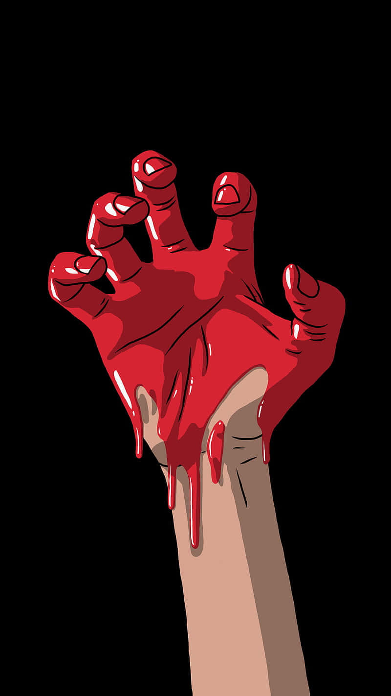 blood drenched hand, dripping red blood, black background, HD Phone Wallpaper