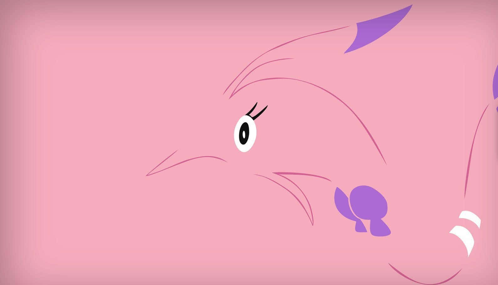Gorebyss, pink cartoon dolphin, purple accents, HD Desktop Wallpaper