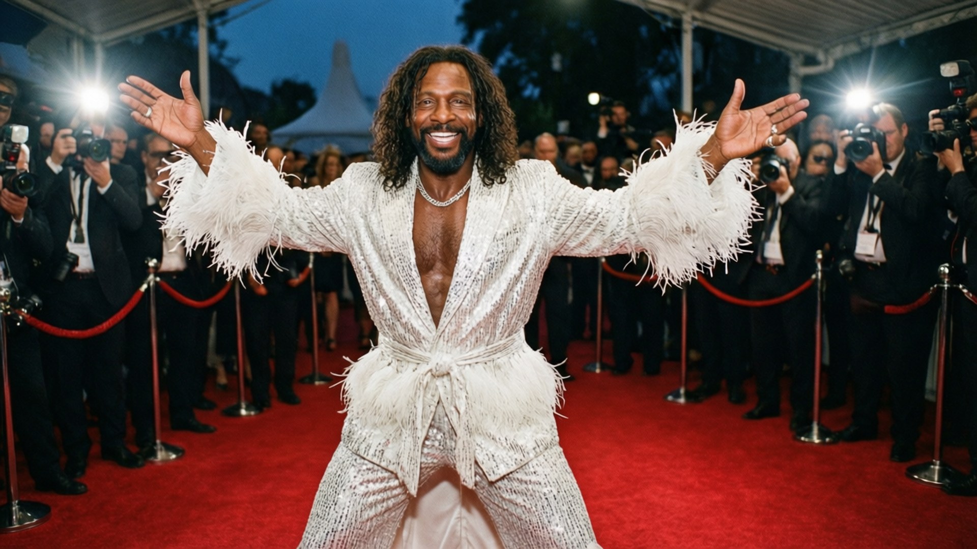 Gorgeous George, red carpet, flamboyant strut, Full HD Desktop Wallpaper