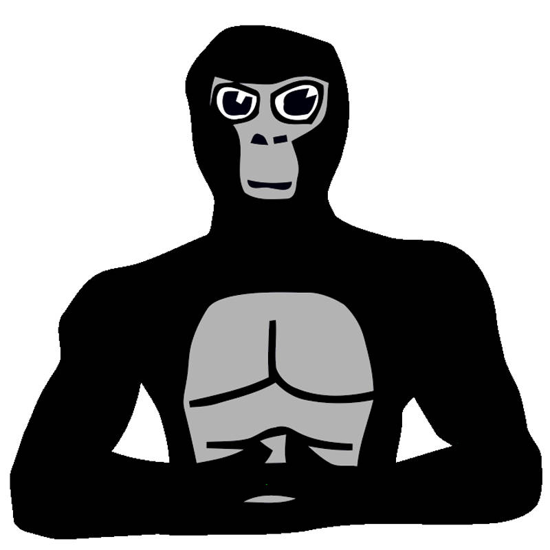 arms folded gorilla, tag pfp, black and gray, SD Desktop Wallpaper