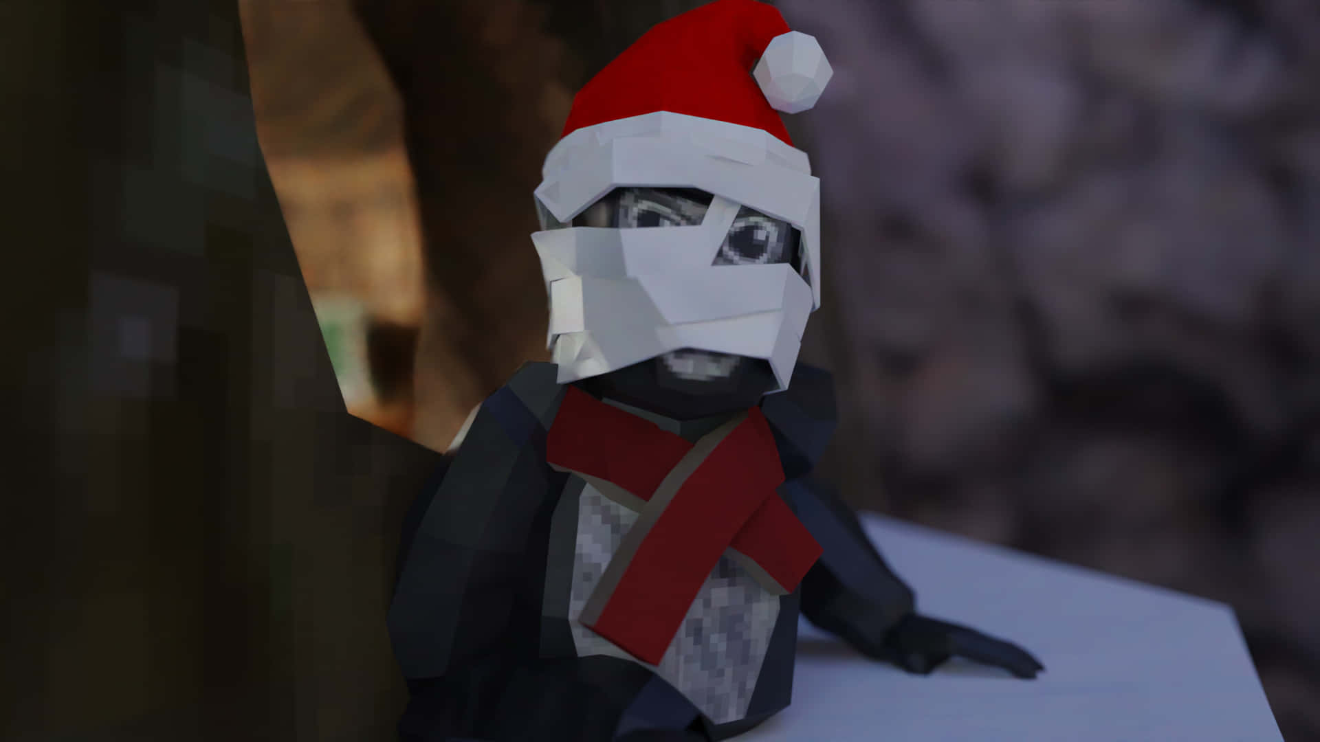 Gorilla Tag, Santa hat, red Santa hat, Full HD Desktop Wallpaper