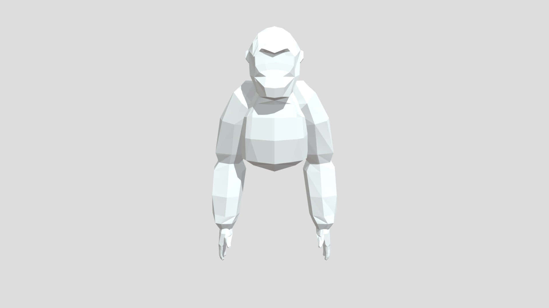 Gorilla Tag, white suit, low-poly, Full HD Desktop Wallpaper