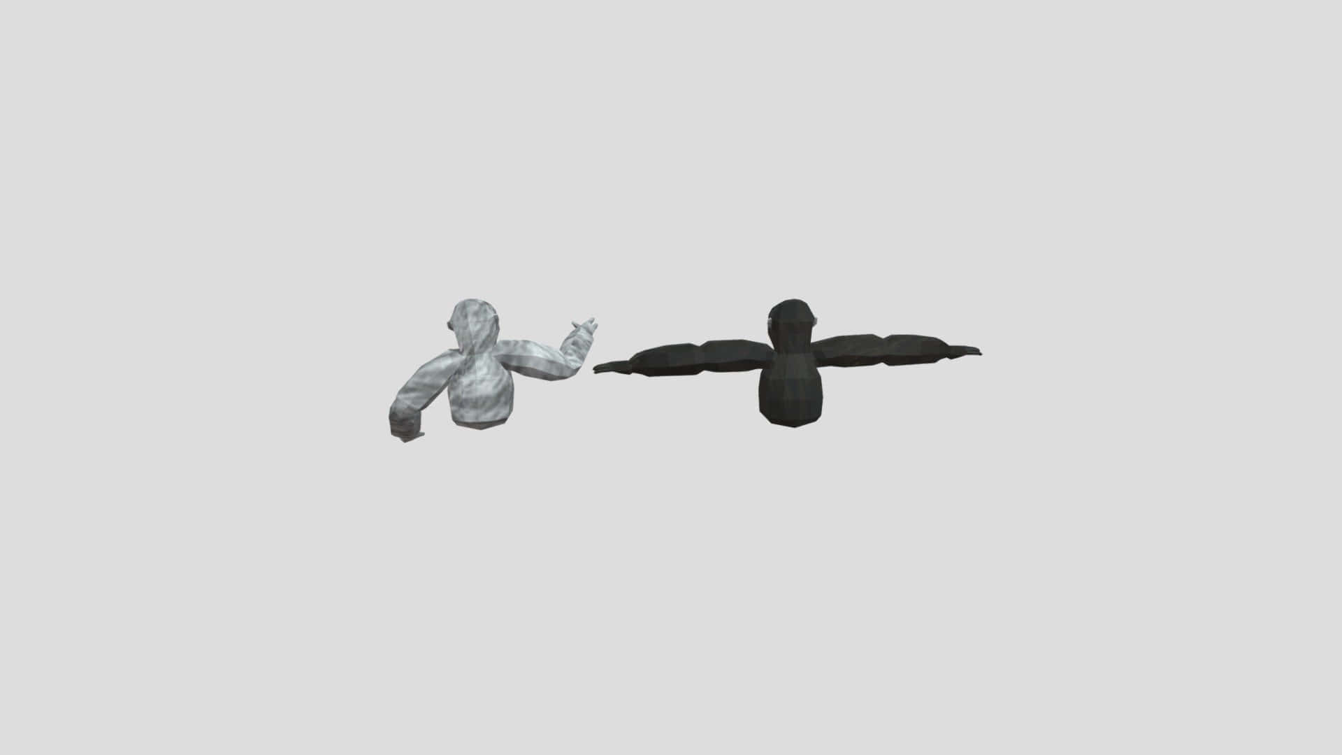 Gorilla Tag, stylized humanoid figures, outstretched arms, Full HD Desktop Wallpaper