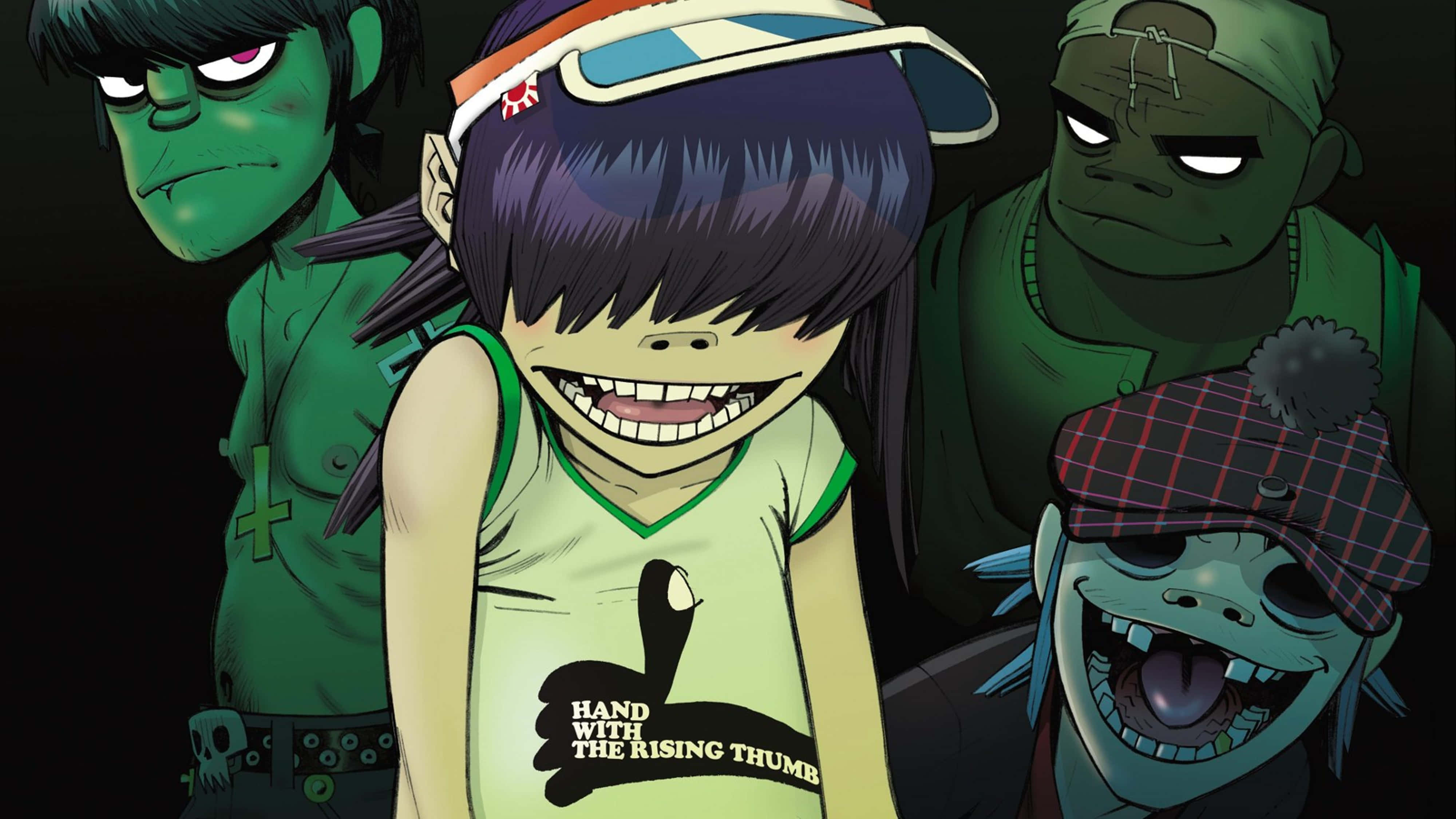 Gorillaz, 4K, cartoonish zombie-like characters, 4K Desktop Wallpaper