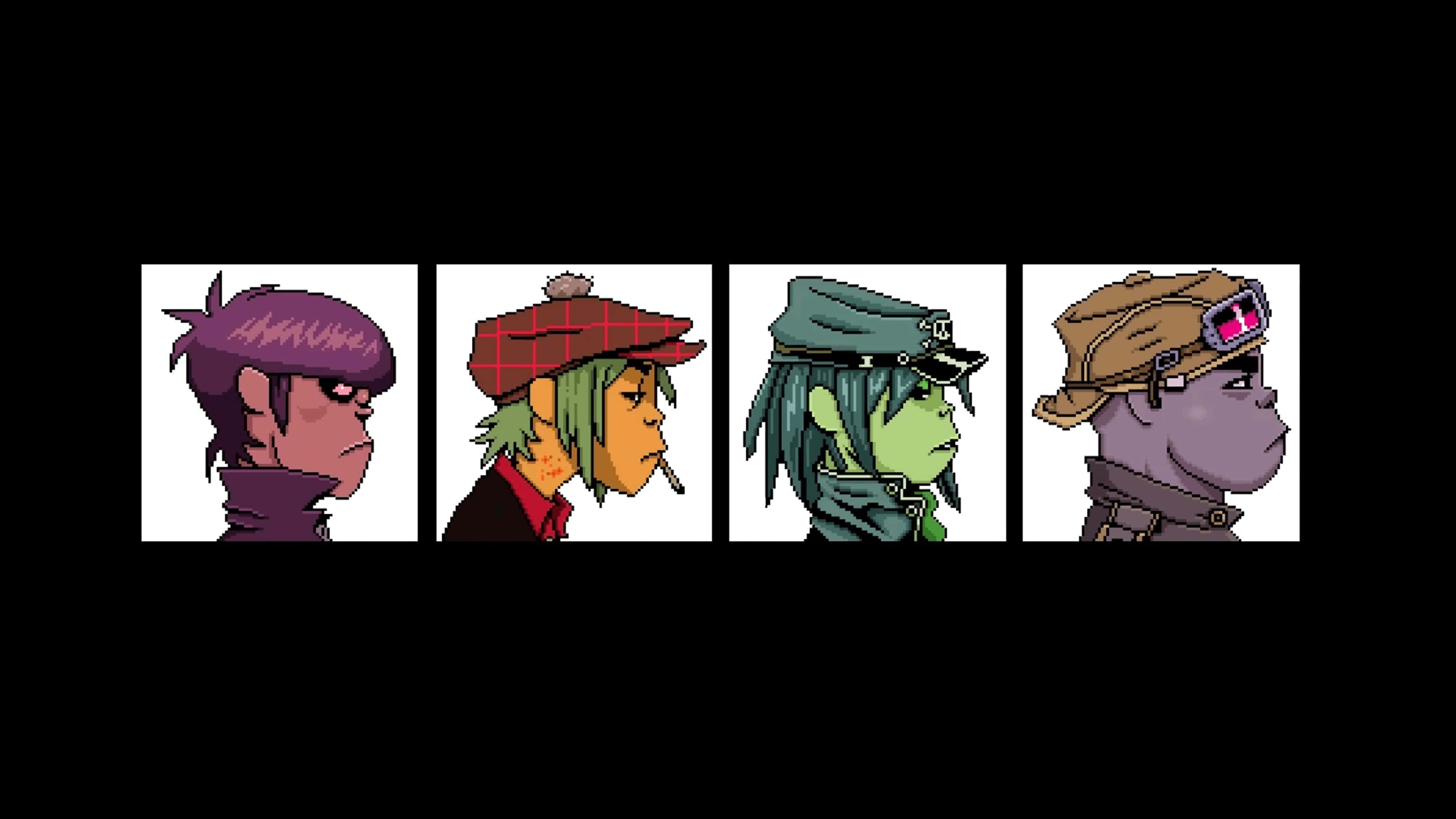 Gorillaz, 4K, pixel-art gorilla characters, 4K Desktop Wallpaper