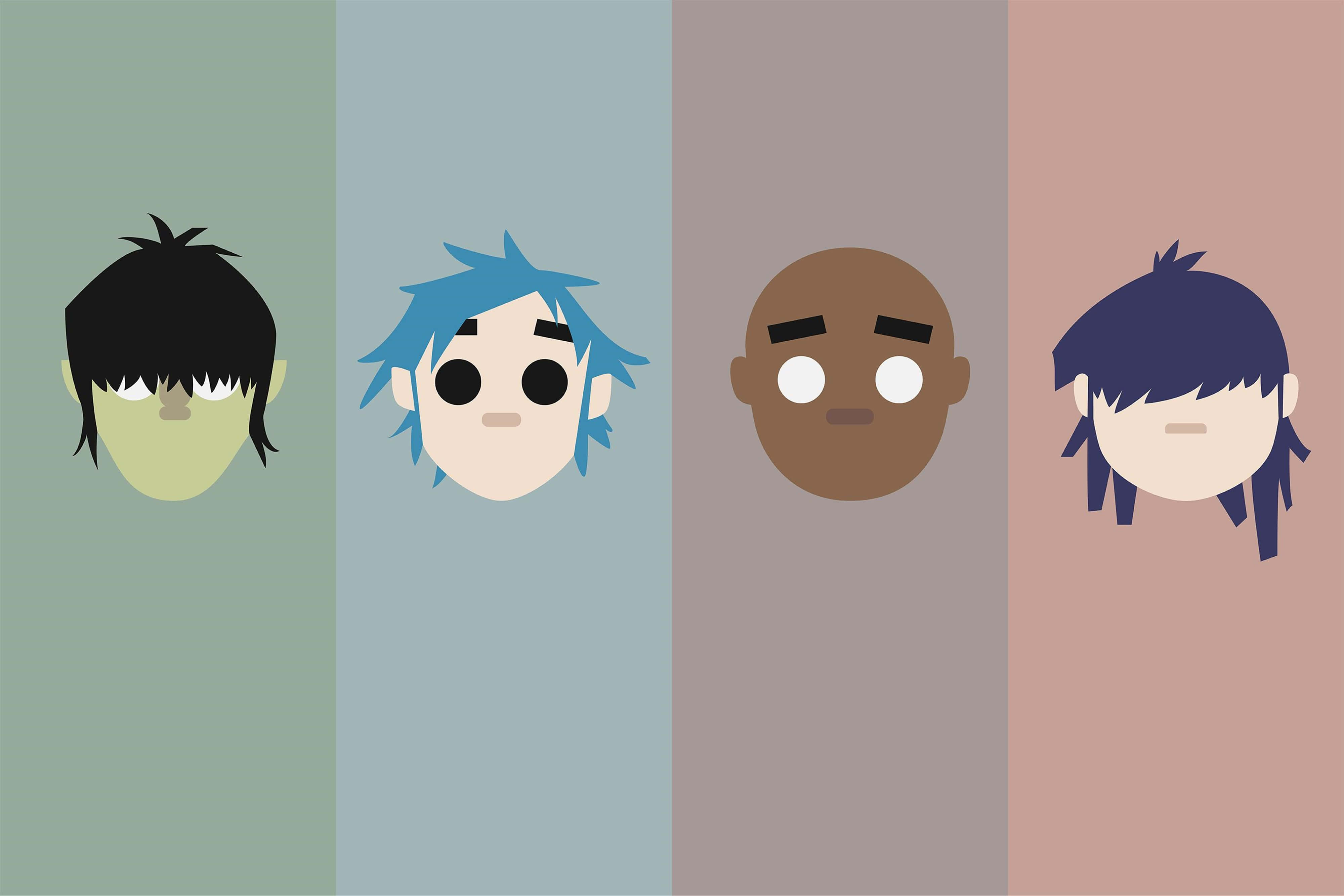 Gorillaz, 4K, minimalist aesthetic, 4K Desktop Wallpaper
