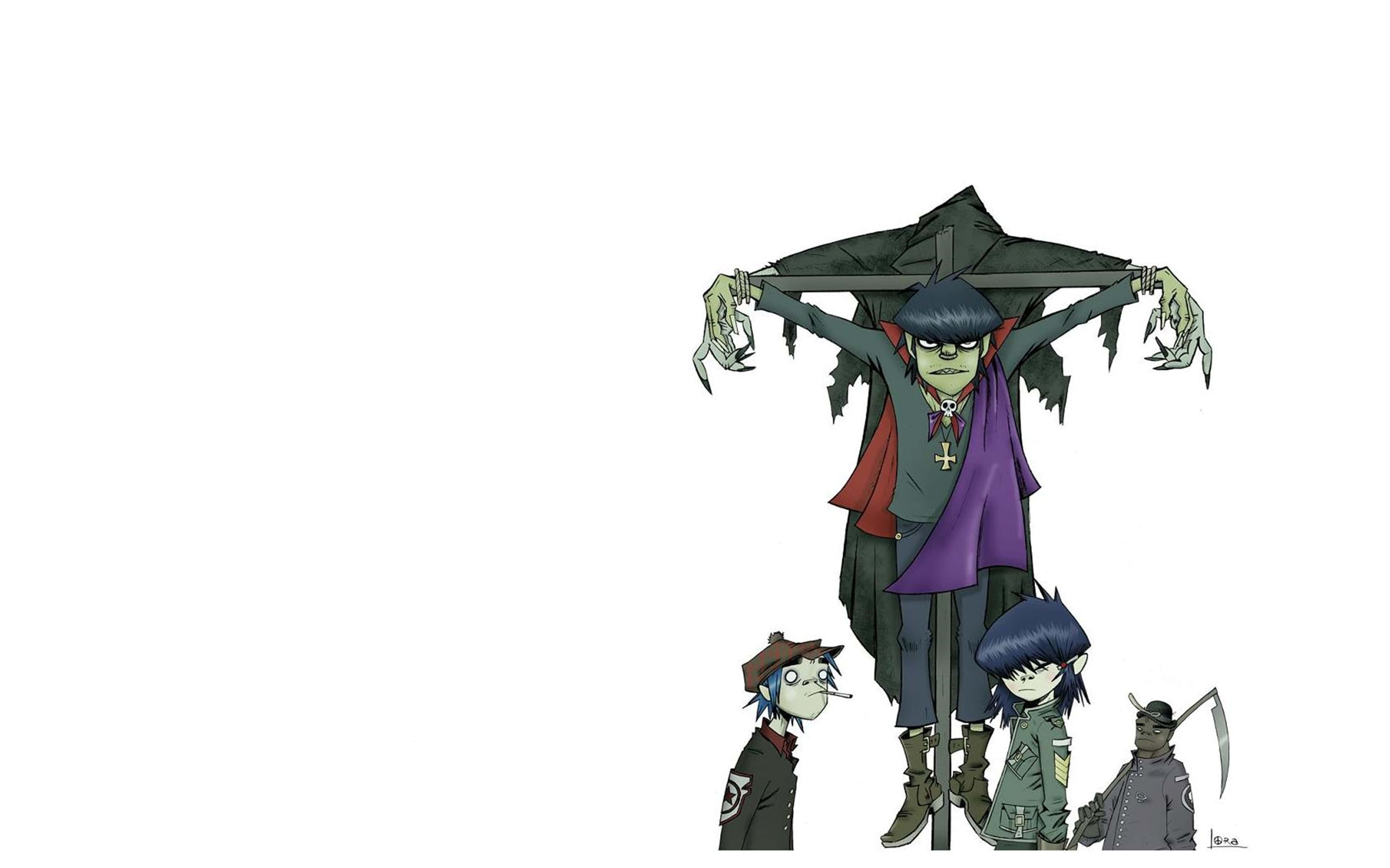 Gorillaz, 4K, stylized cartoon characters, 4K Desktop Wallpaper