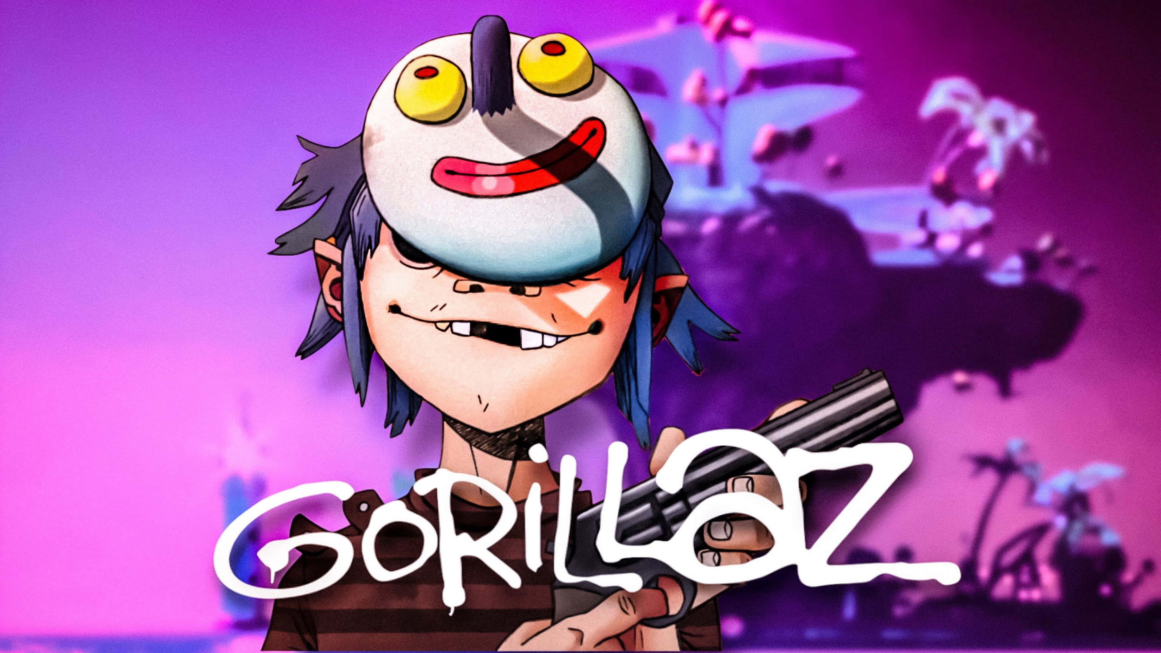 Gorillaz 4K, 2D, purple aesthetic, 4K Desktop Wallpaper