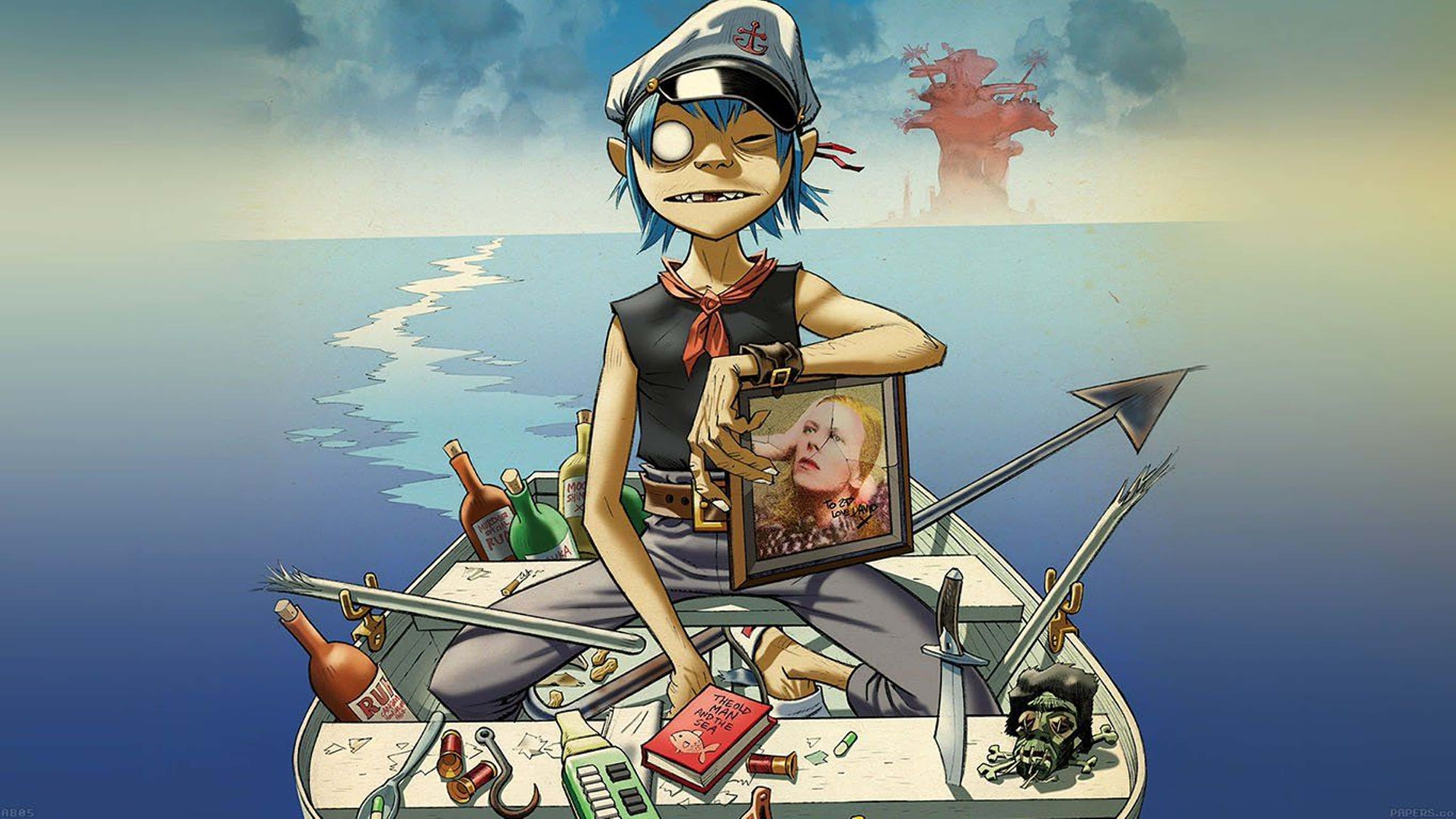 Gorillaz, Feel Good, Inc., cartoon sailor, 4K Desktop Wallpaper