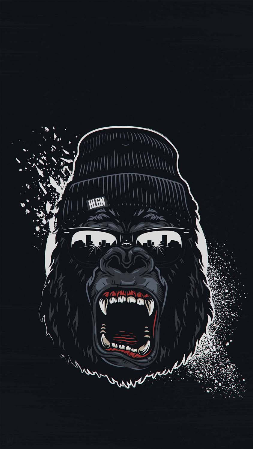 Gorillaz, black gorilla, beanie, HD Phone Wallpaper