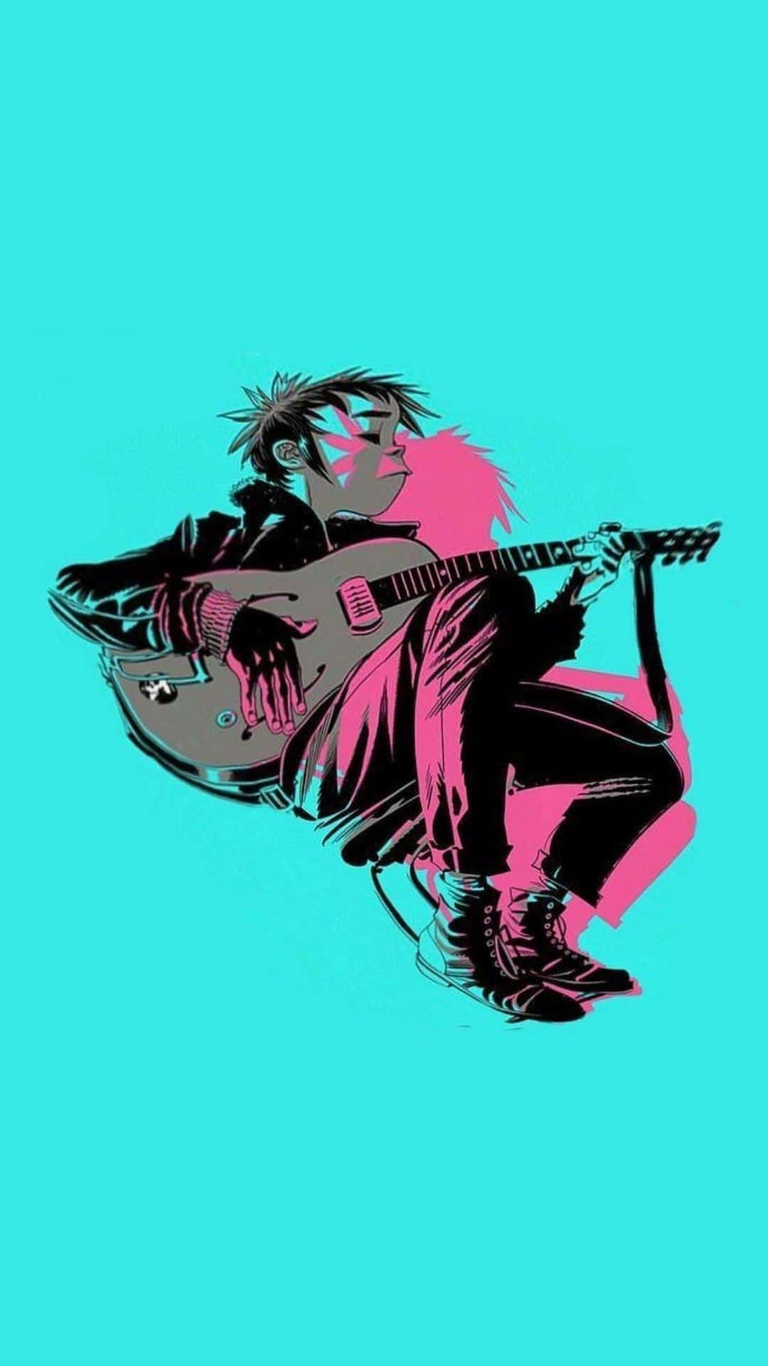 Gorillaz, 2-D, guitar, Full HD Phone Wallpaper