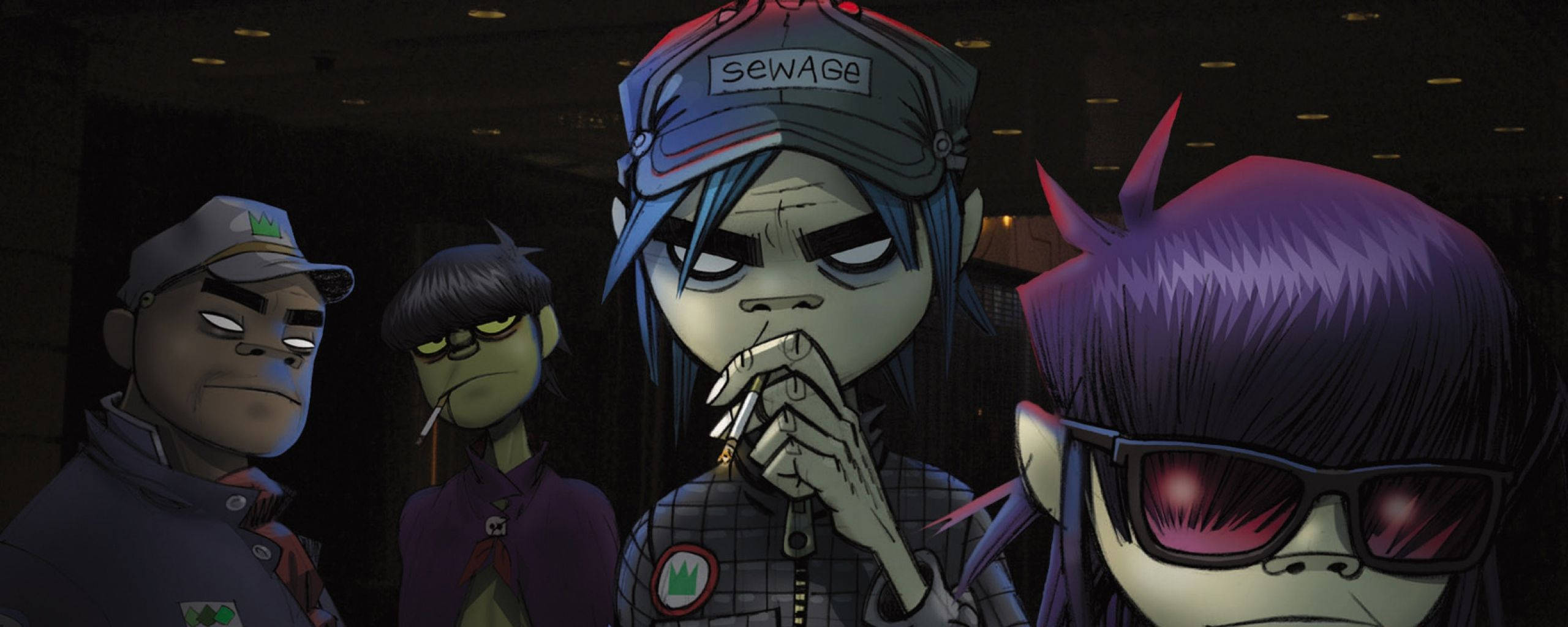 Gorillaz, widescreen, ultra hd, 2K Desktop Wallpaper