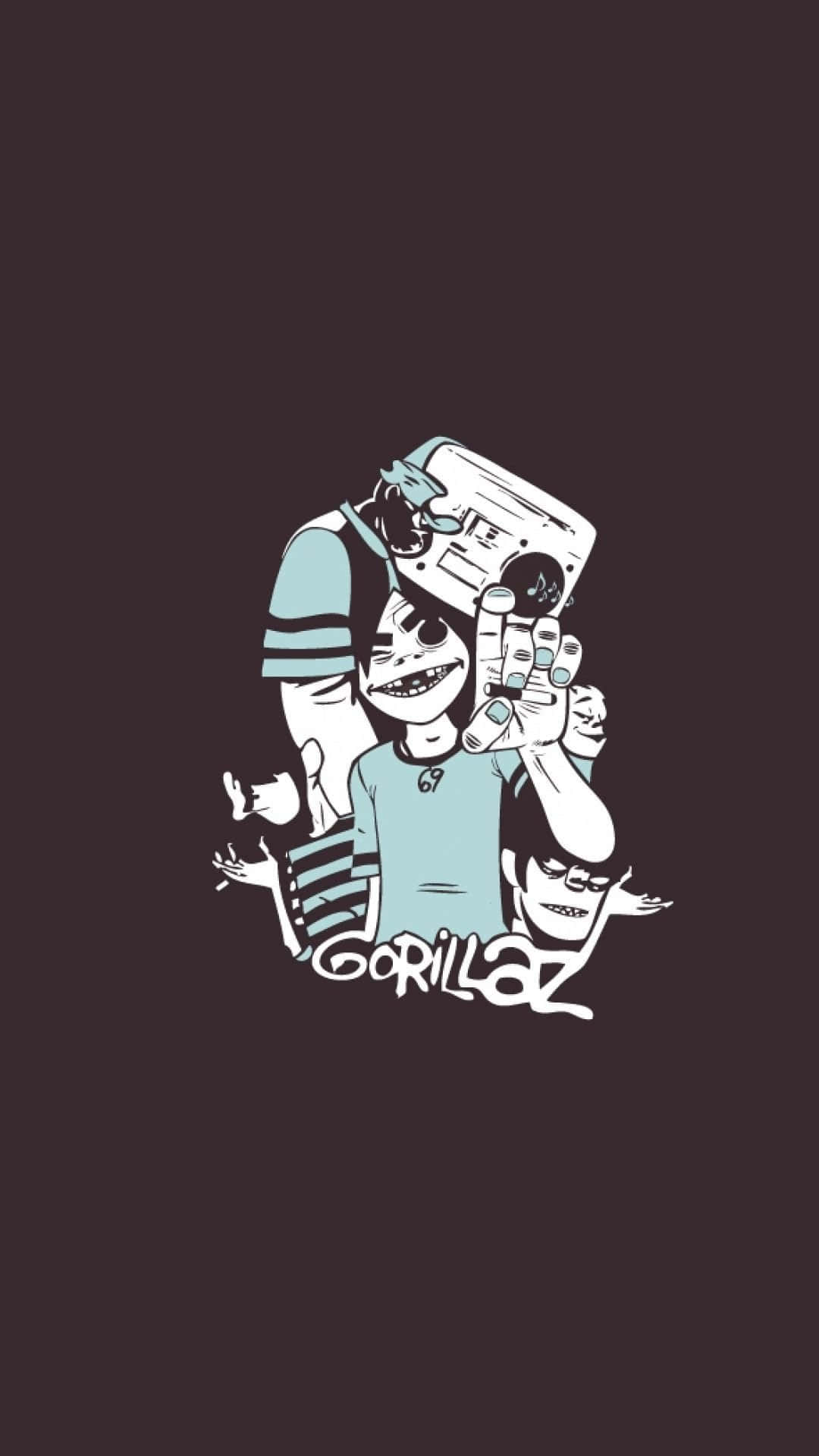 Gorillaz, iPhone, fanart, Full HD Phone Wallpaper