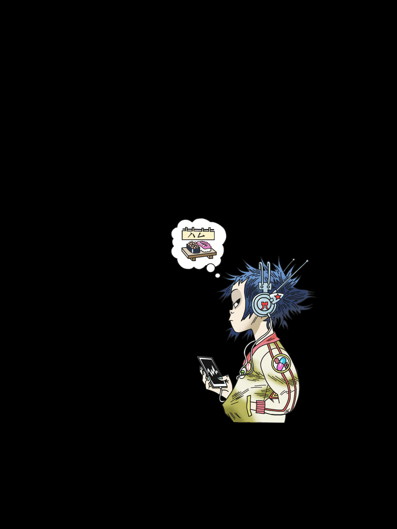 Gorillaz, iPhone, spiky blue hair, Full HD Phone Wallpaper