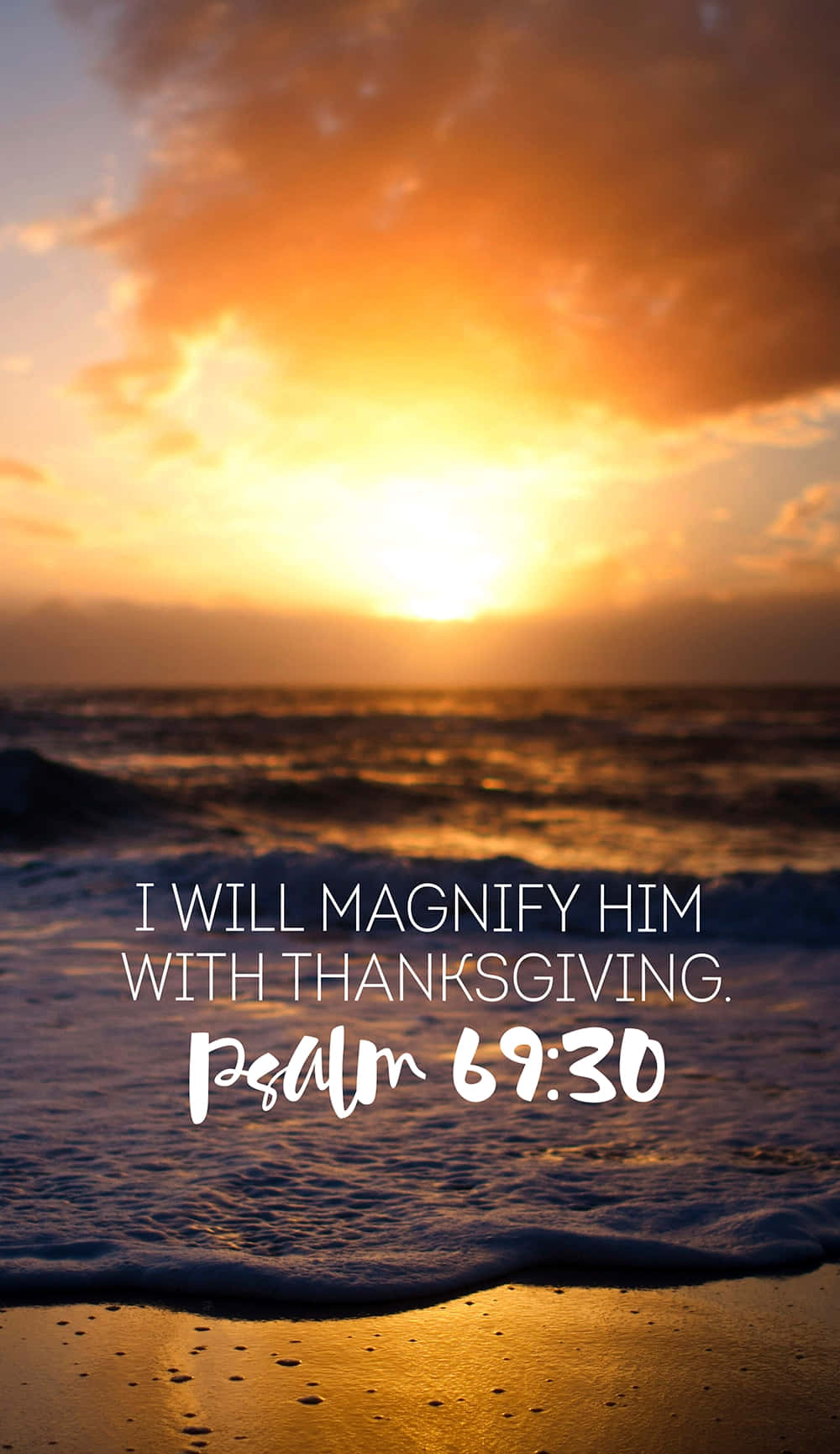 Gospel Music, Psalm 69:30, golden sunset, HD Phone Wallpaper
