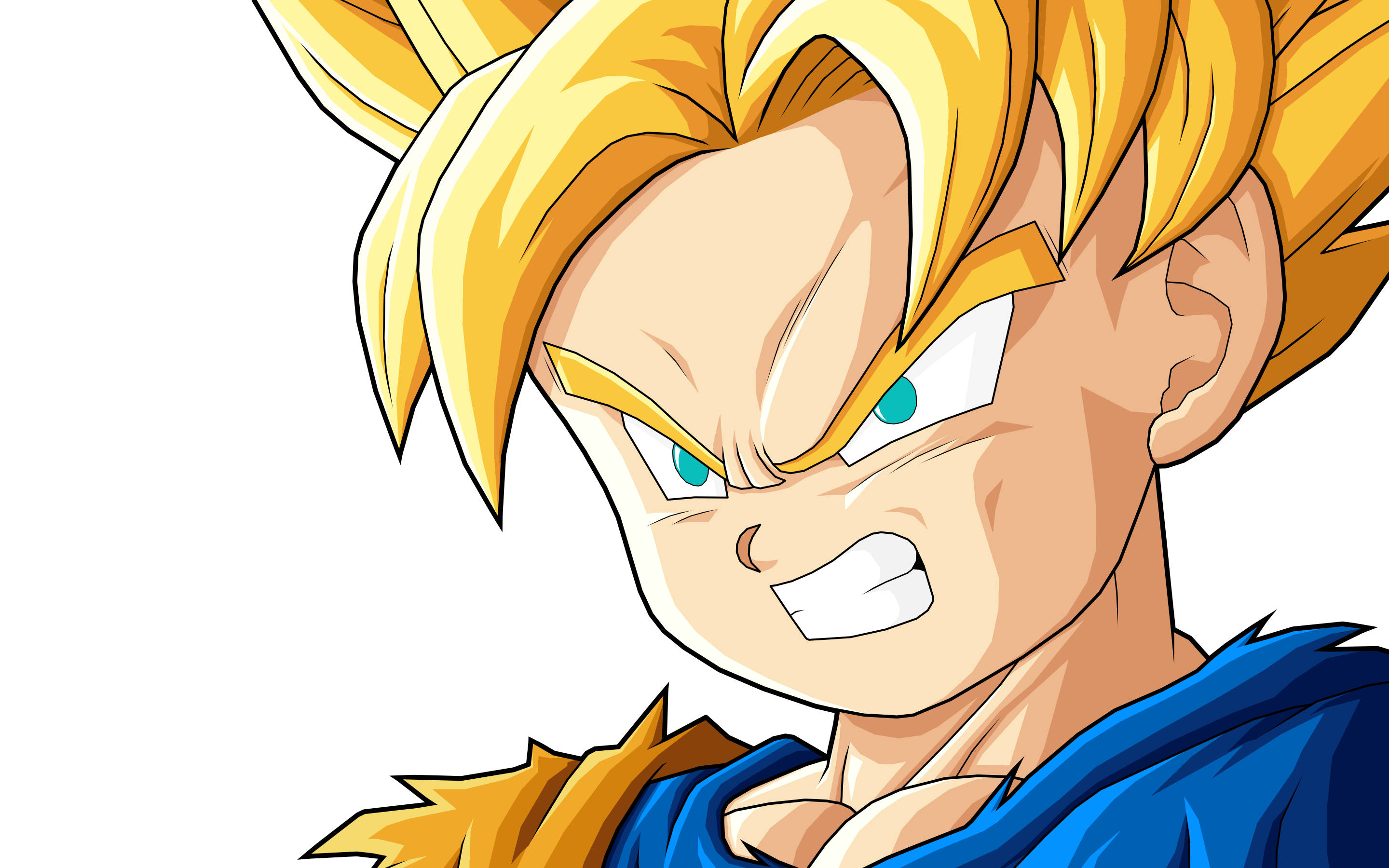 Goten, yellow hair, spiky golden hair, 2K Desktop Wallpaper