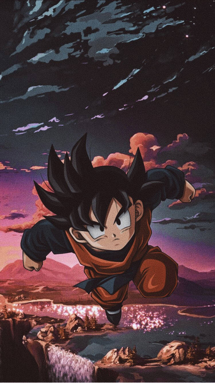 Goten, twilight sky, glowing valley, HD Phone Wallpaper