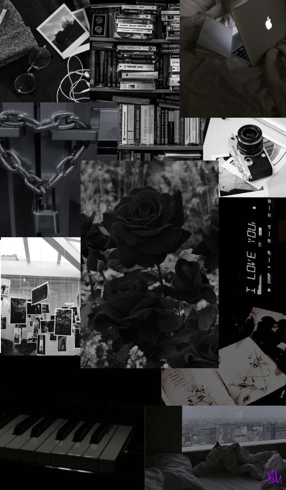 Goth Aesthetic Black, black, white, HD Phone Wallpaper
