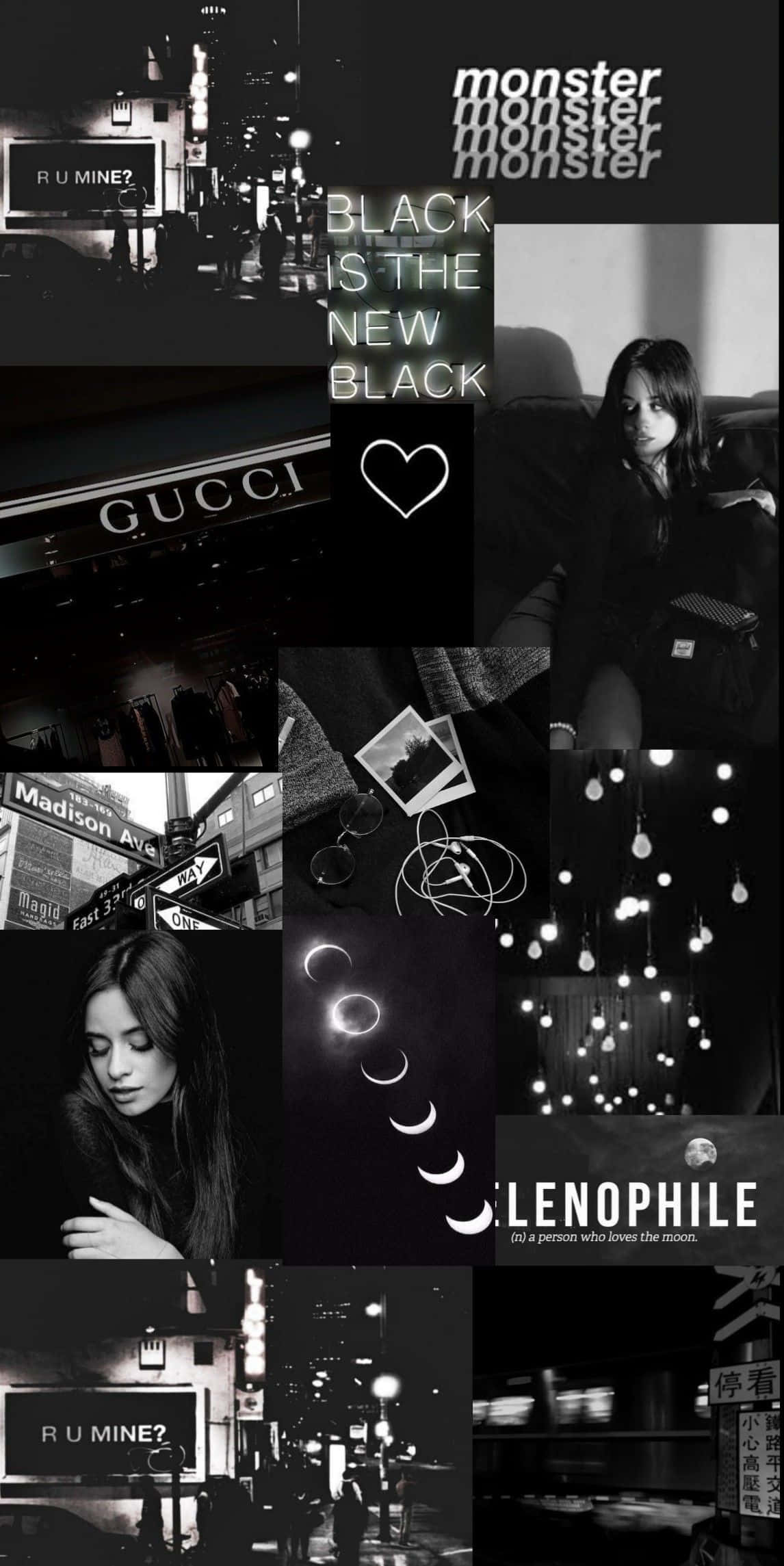black and white, urban night scenes, fashion, Full HD Phone Wallpaper