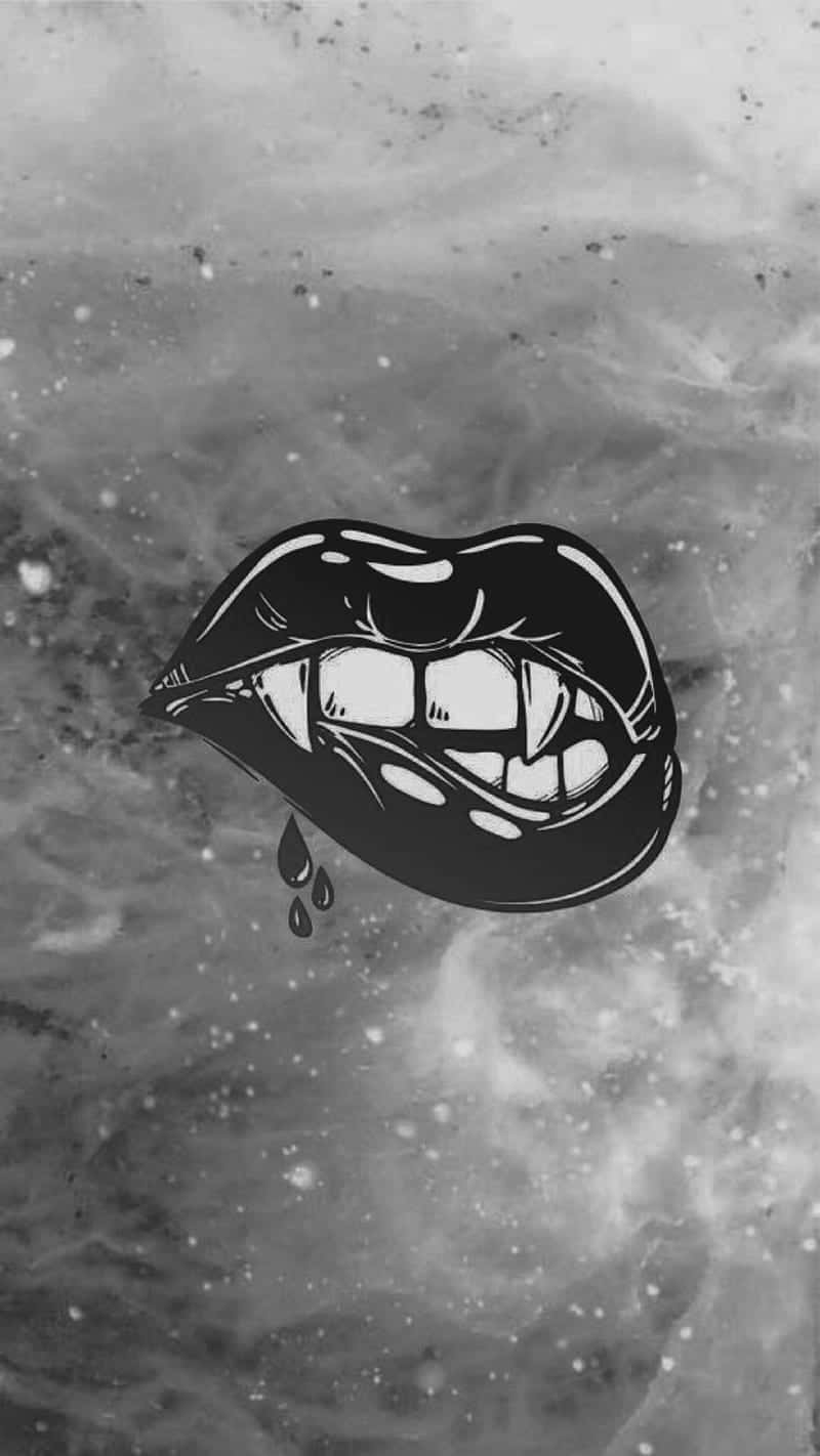 vampire mouth, fangs, drooling saliva, HD Phone Wallpaper