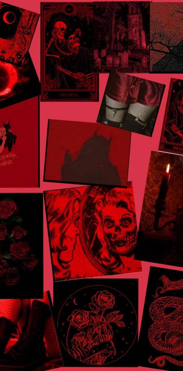 goth aesthetic, deep red, black, HD Phone Wallpaper