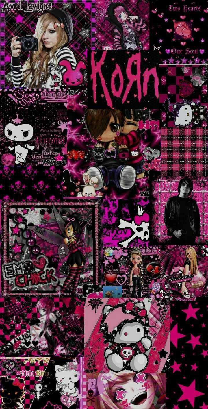 Goth Aesthetic, pink, black, HD Phone Wallpaper