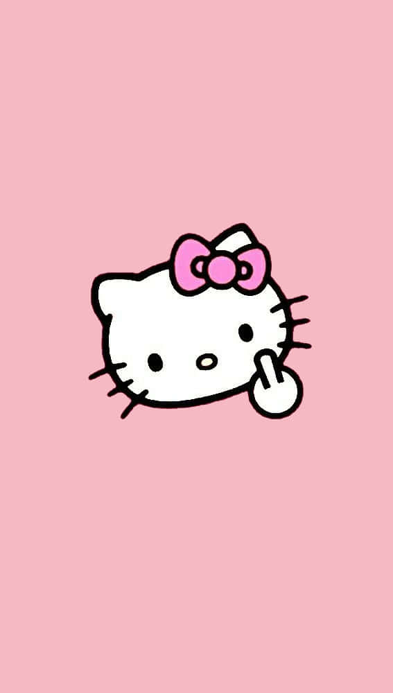 Hello Kitty, kawaii style, pink bow, SD Phone Wallpaper
