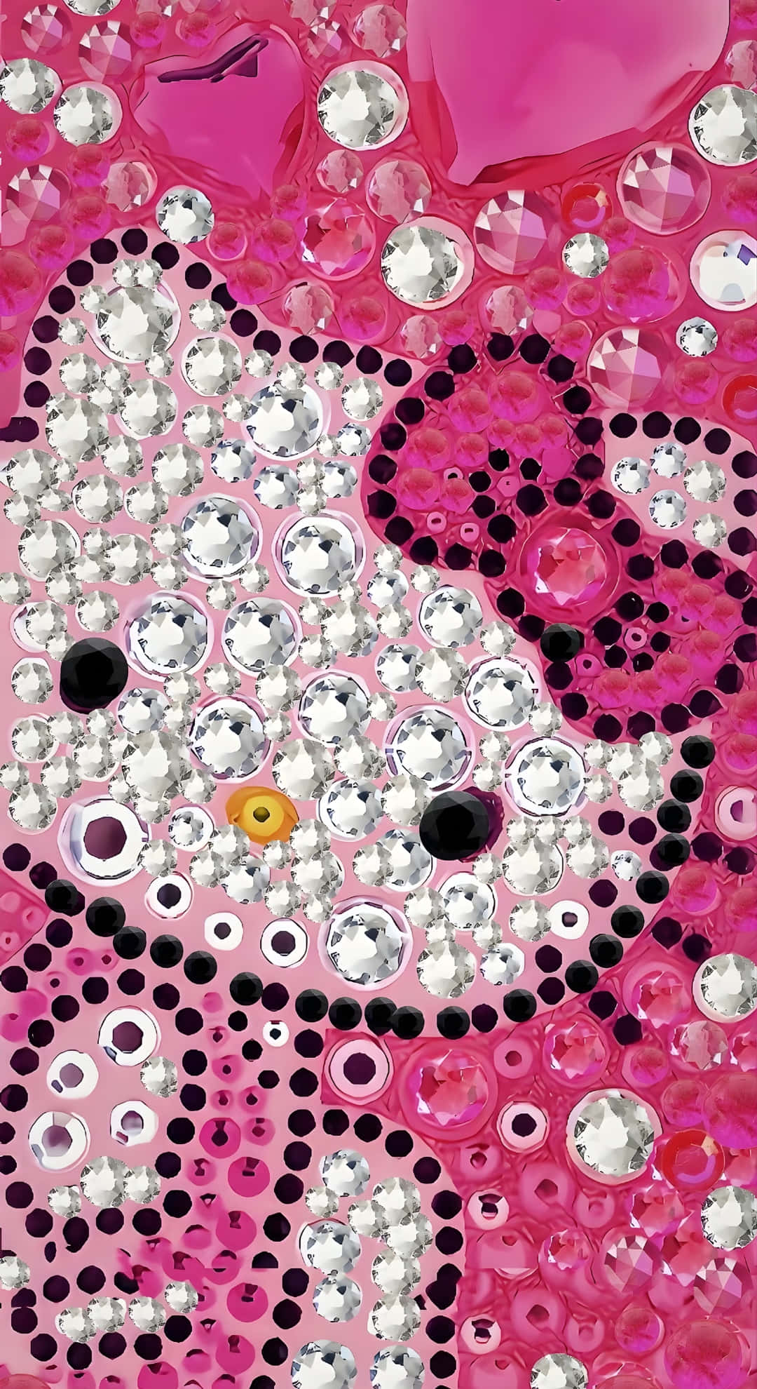 Hello Kitty, rhinestones, sequins, Full HD Phone Wallpaper