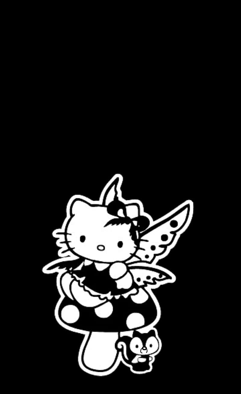 Hello Kitty, fairy, polka dot wings, HD Phone Wallpaper