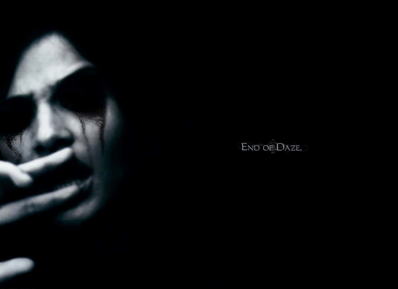 gothic computer, black background, tear streaks, HD Desktop Wallpaper
