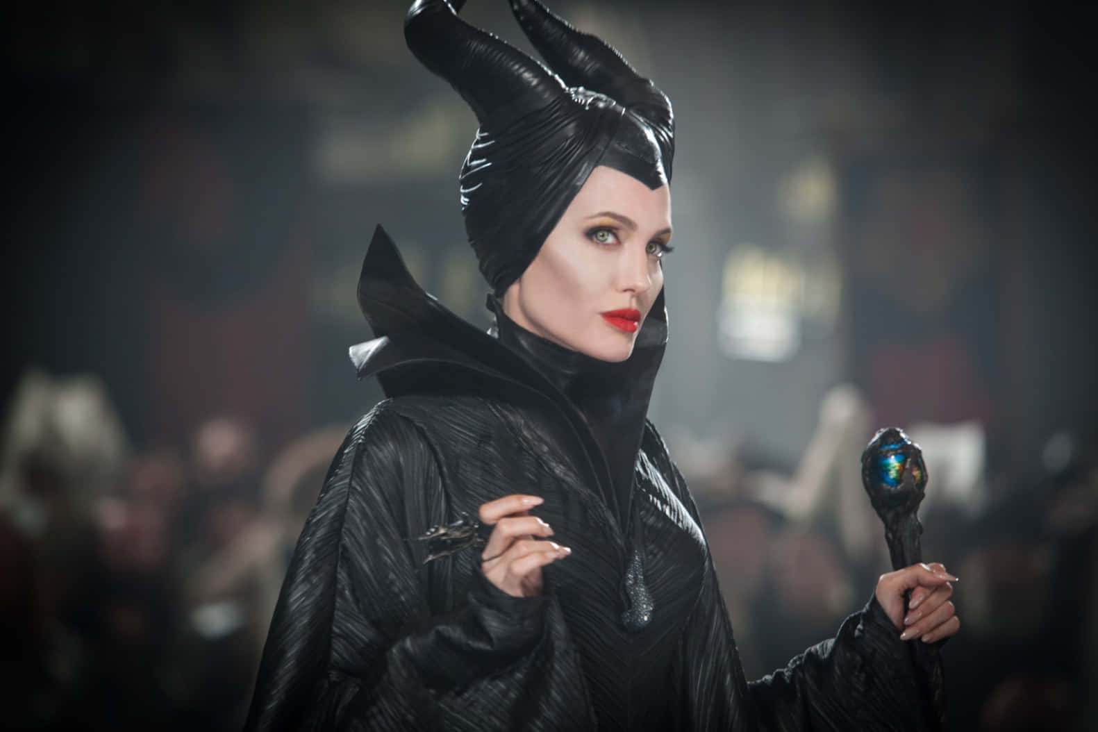 Gothic Fashion, horned headdress, red lips, HD Desktop Wallpaper