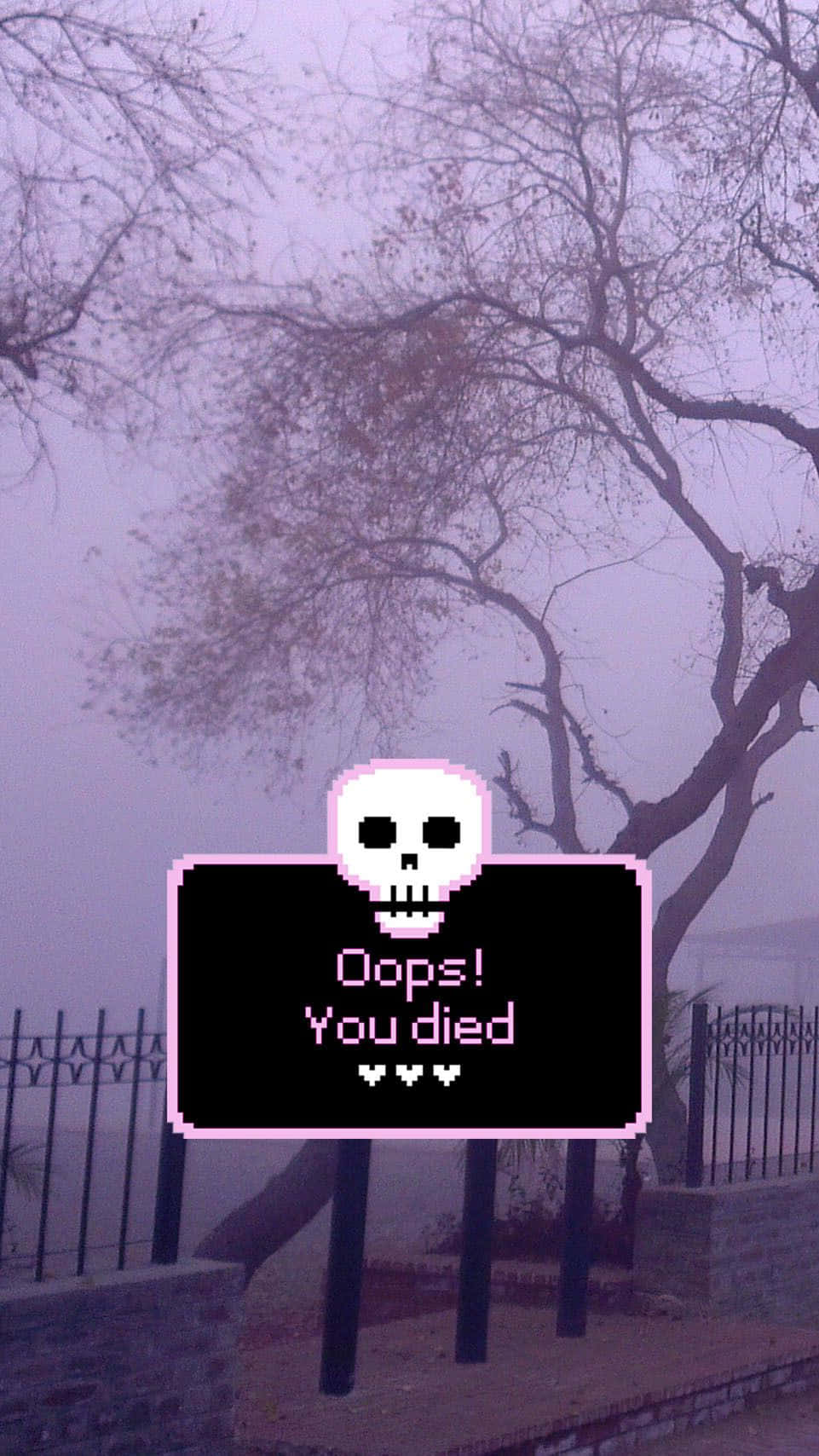 Oops! You died, skull, pixelated game death screen, HD Phone Wallpaper