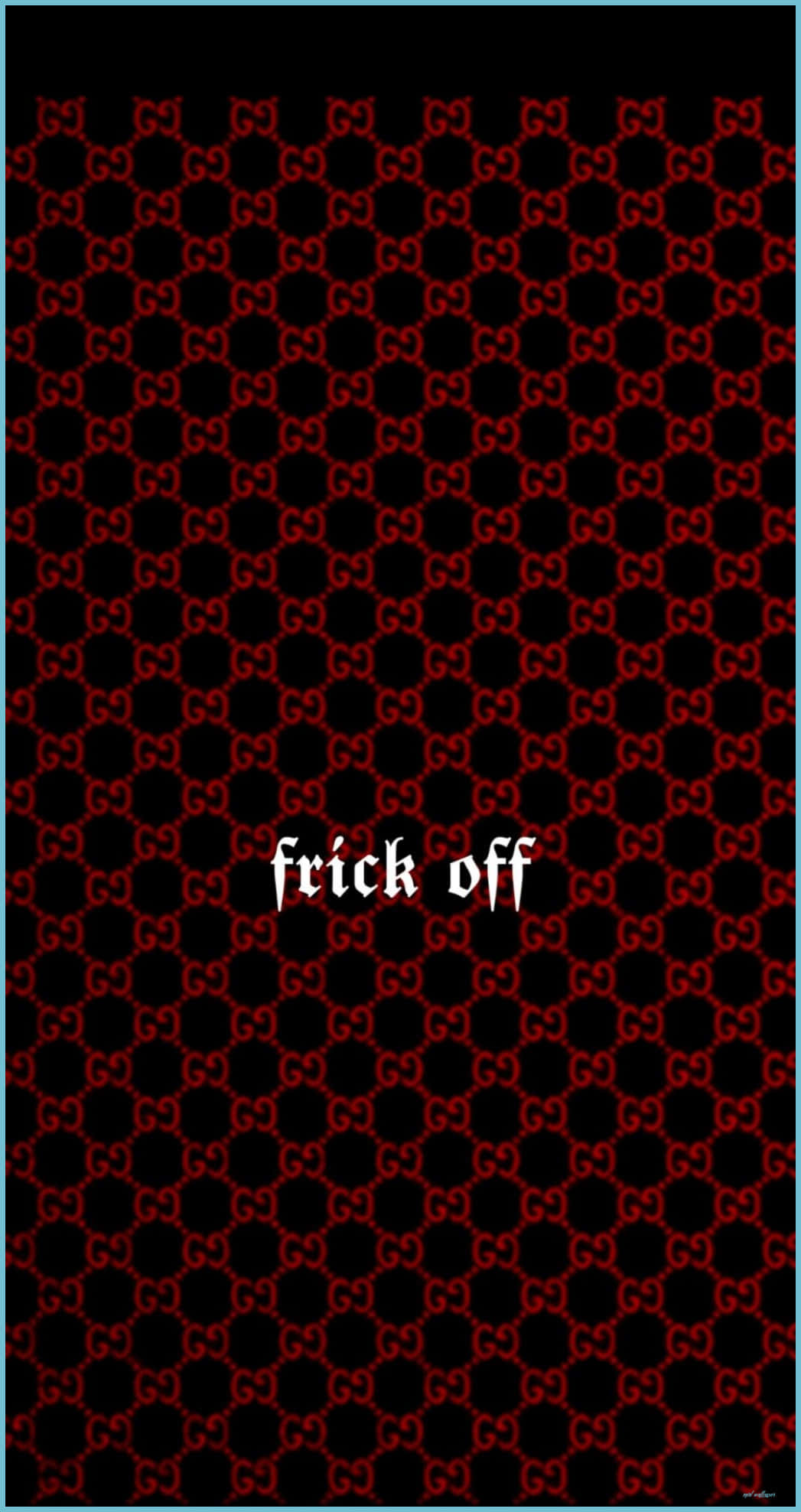 Gothic iPhone, black, red Gucci logo pattern, Full HD Phone Wallpaper