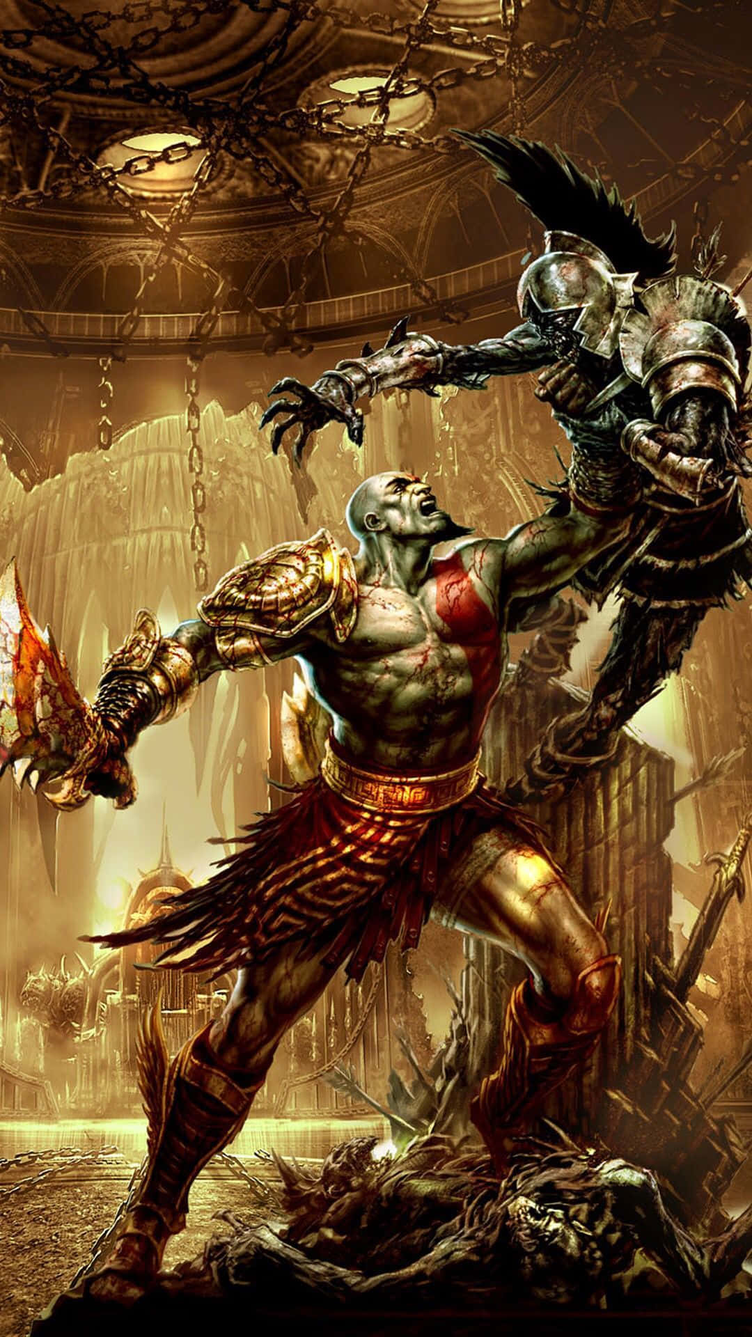 iPhone 3, muscular warrior, ornate armor, Full HD Phone Wallpaper