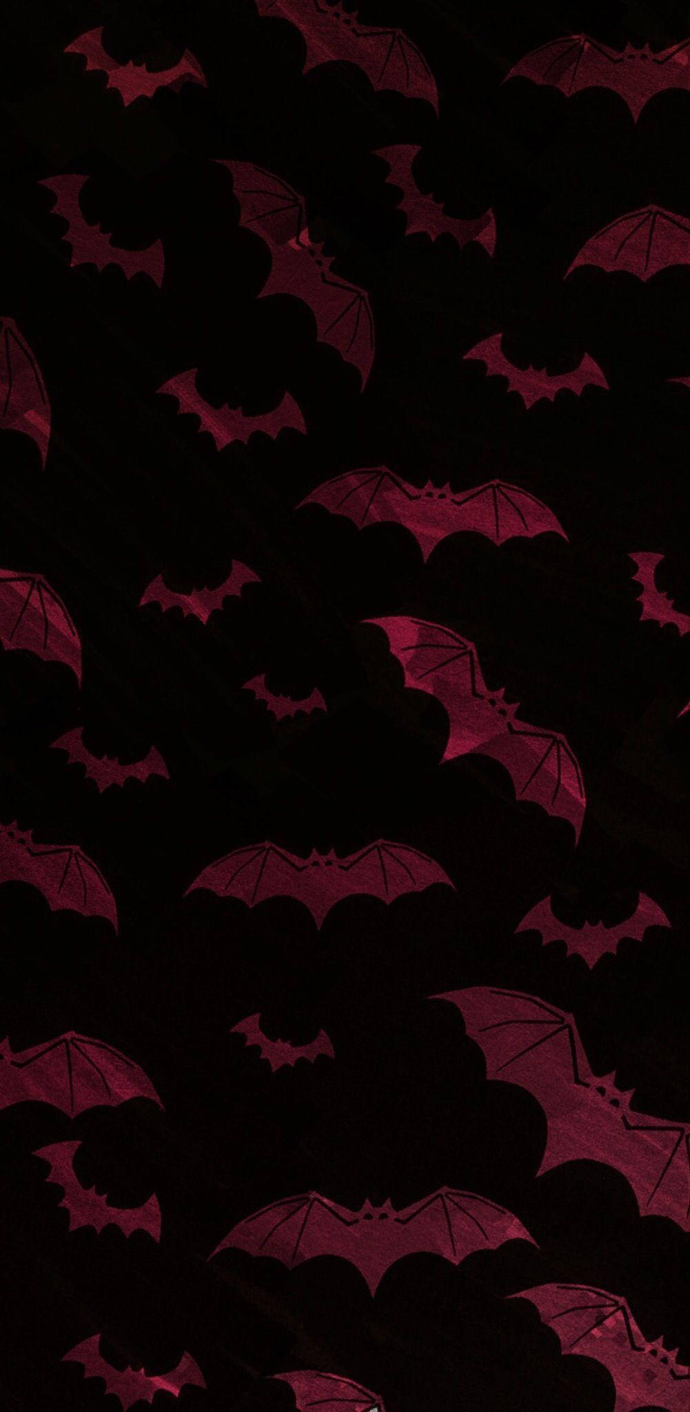 Gothic Phone, dark crimson, bats, Full HD Phone Wallpaper