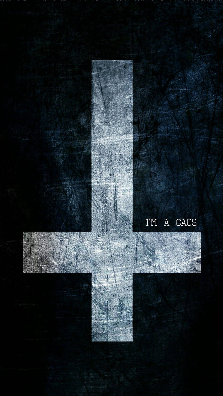 Gothic Phone, silver cross, dark textured background, HD Phone Wallpaper