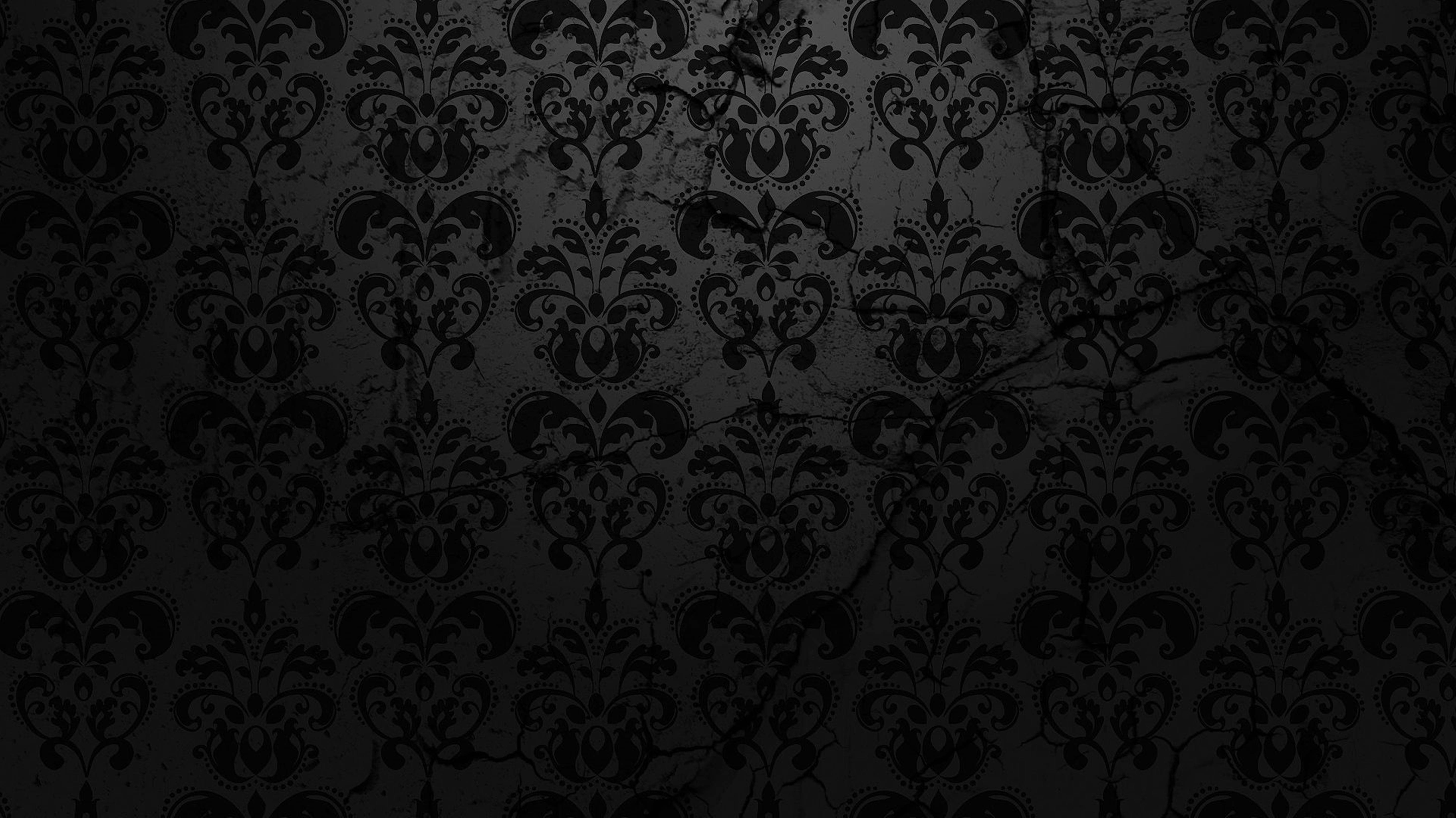 4K Ultra HD, black, damask, 5K Desktop Wallpaper