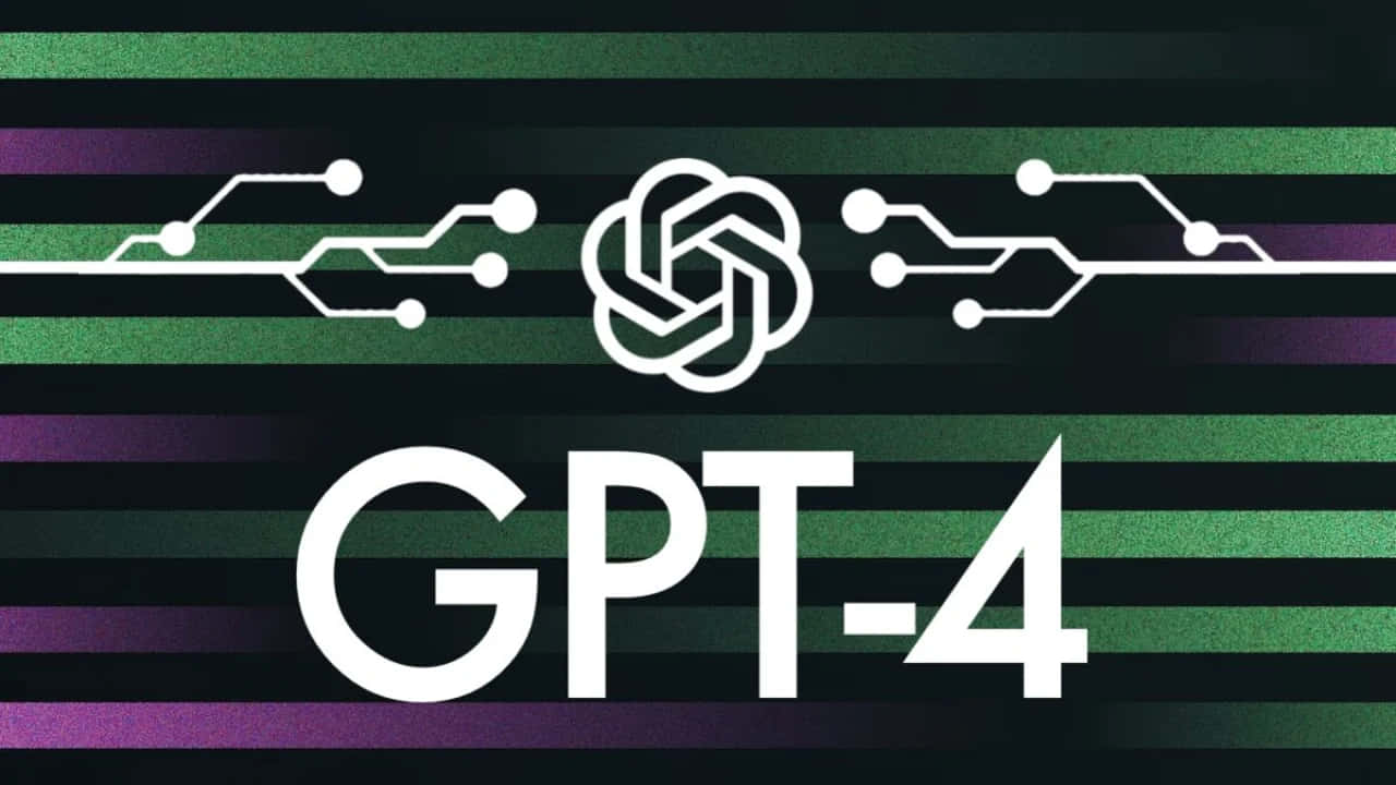 GPT-4, white text, dark background, HD Desktop Wallpaper