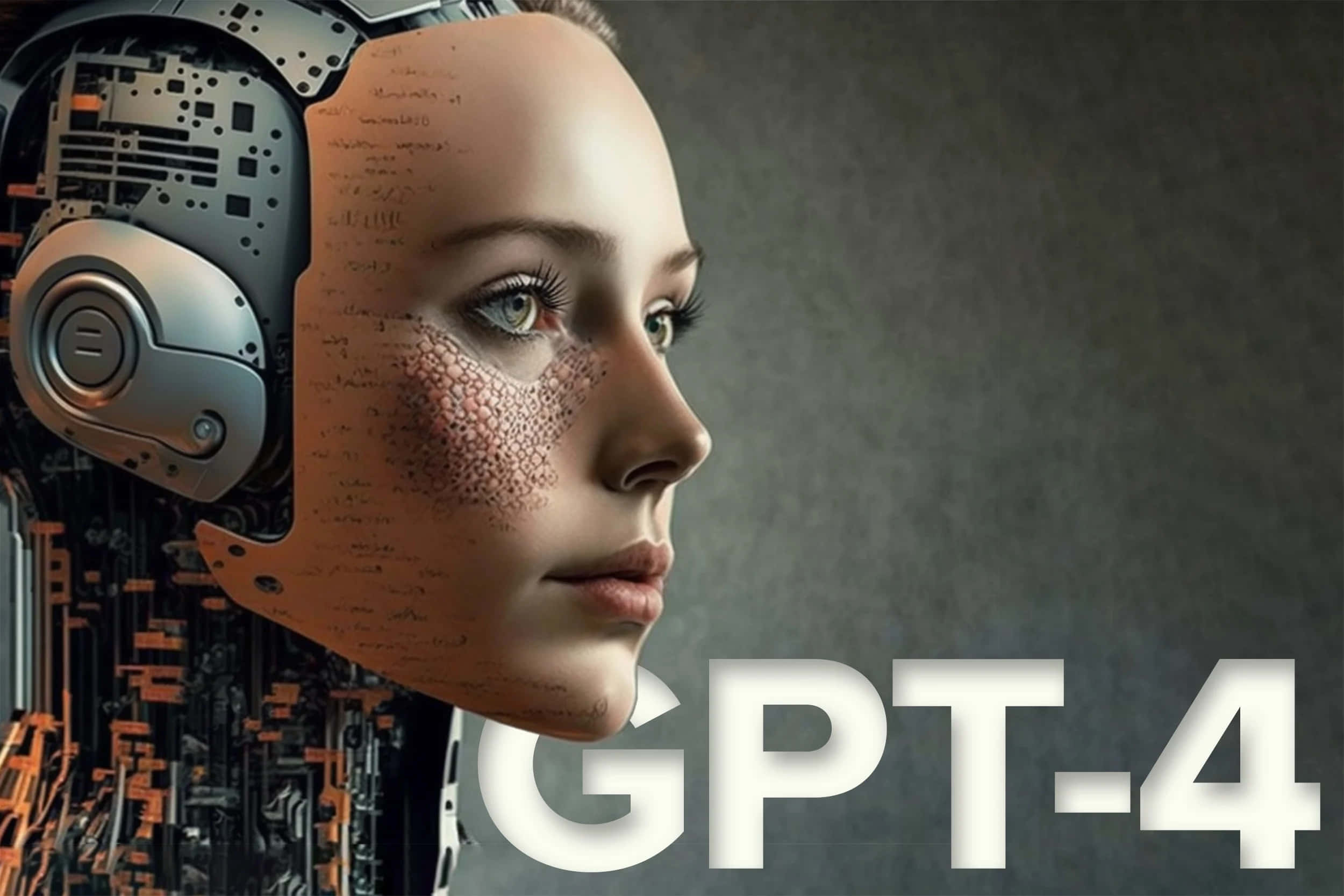 GPT-4, human-like AI, exposed circuitry, Full HD Desktop Wallpaper