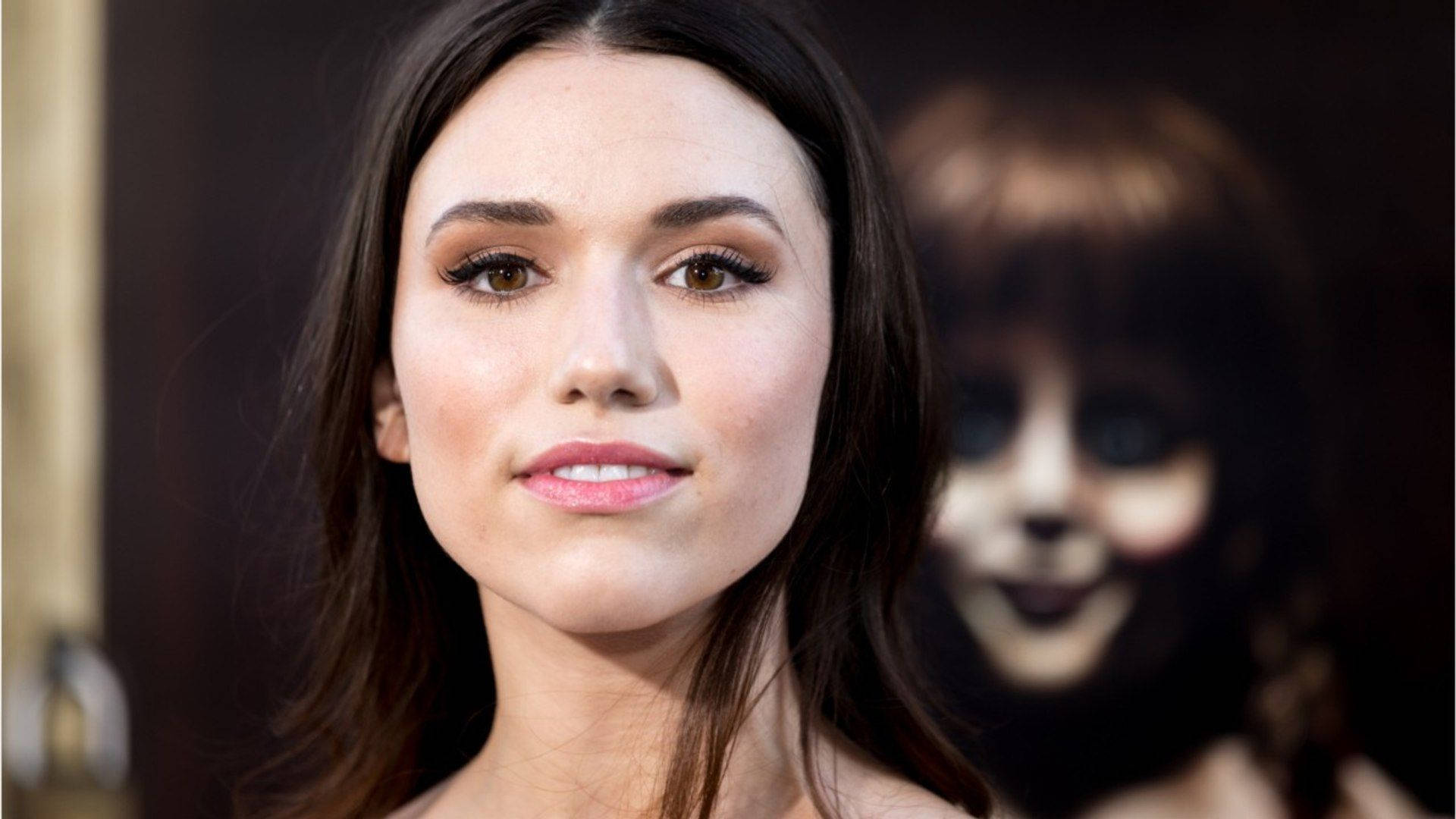 Grace Fulton, dark hair, makeup, Full HD Desktop Wallpaper