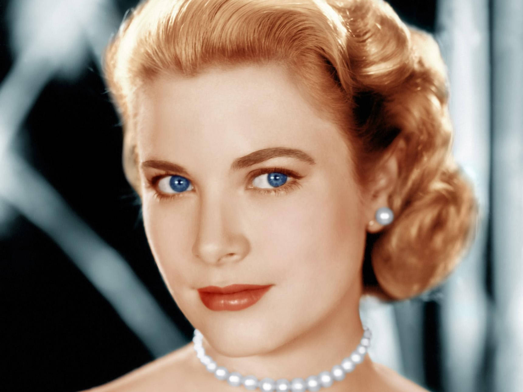 Grace Kelly, blue eyes, blonde hair, HD Desktop Wallpaper
