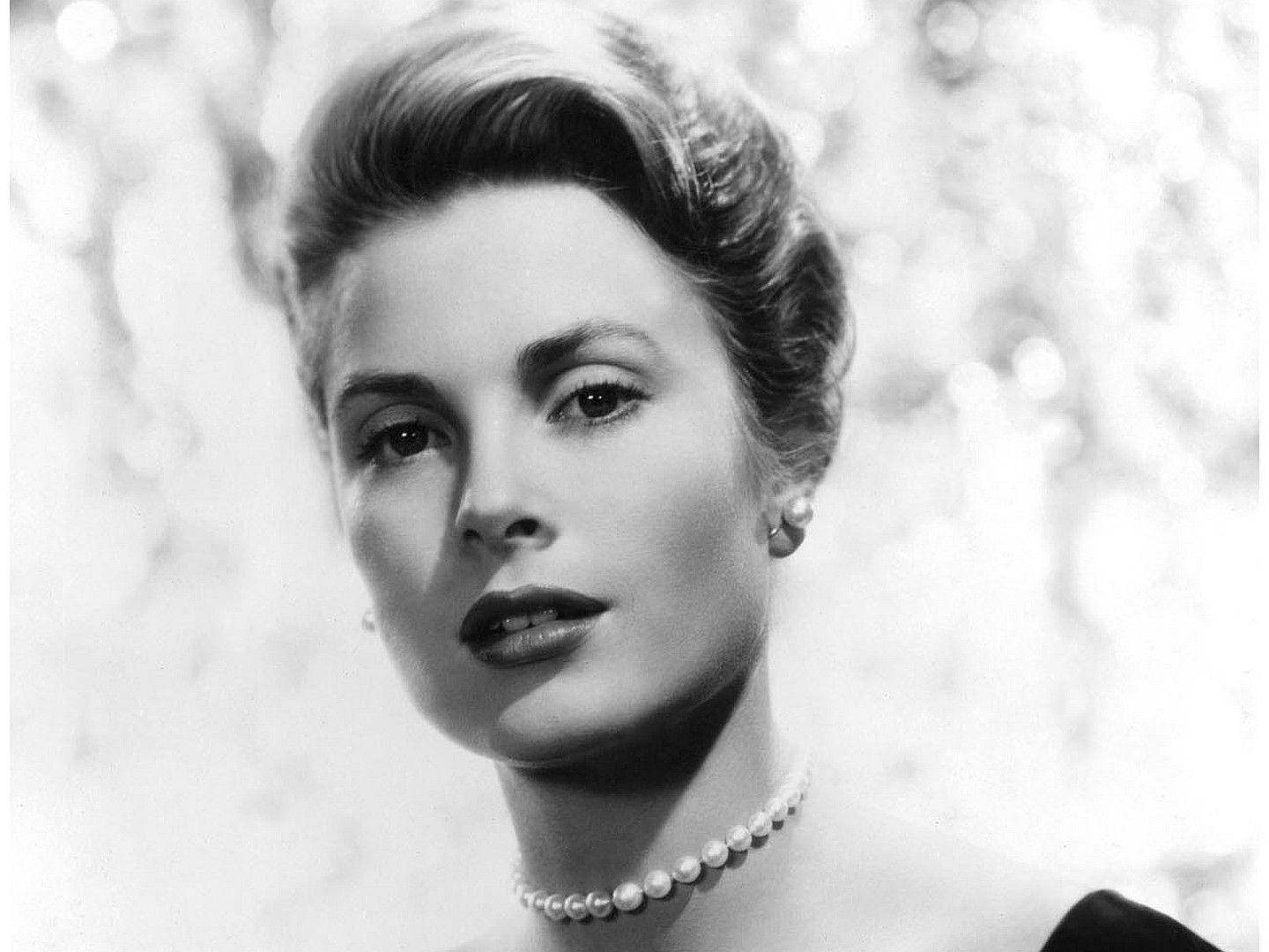 Grace Kelly, black and white portrait, poised woman, HD Desktop Wallpaper