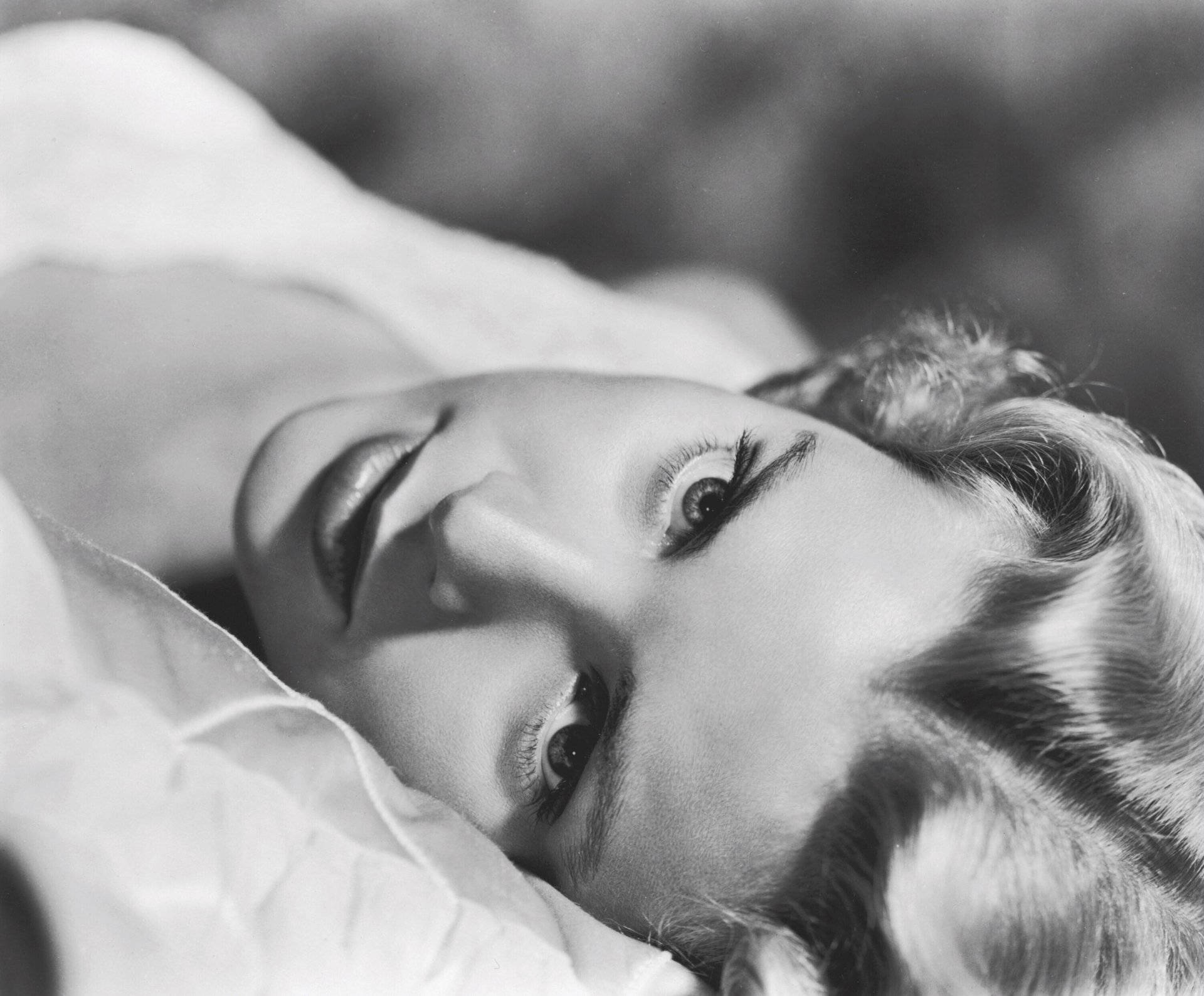 Grace Kelly, vintage black and white, styled hair, Full HD Desktop Wallpaper