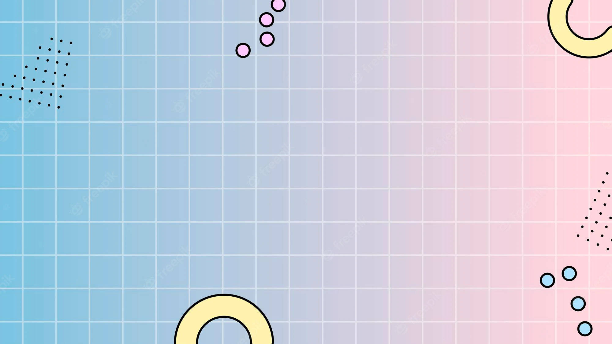 blue and pink gradient, pastel gradient grid, geometric shapes, Full HD Desktop Wallpaper