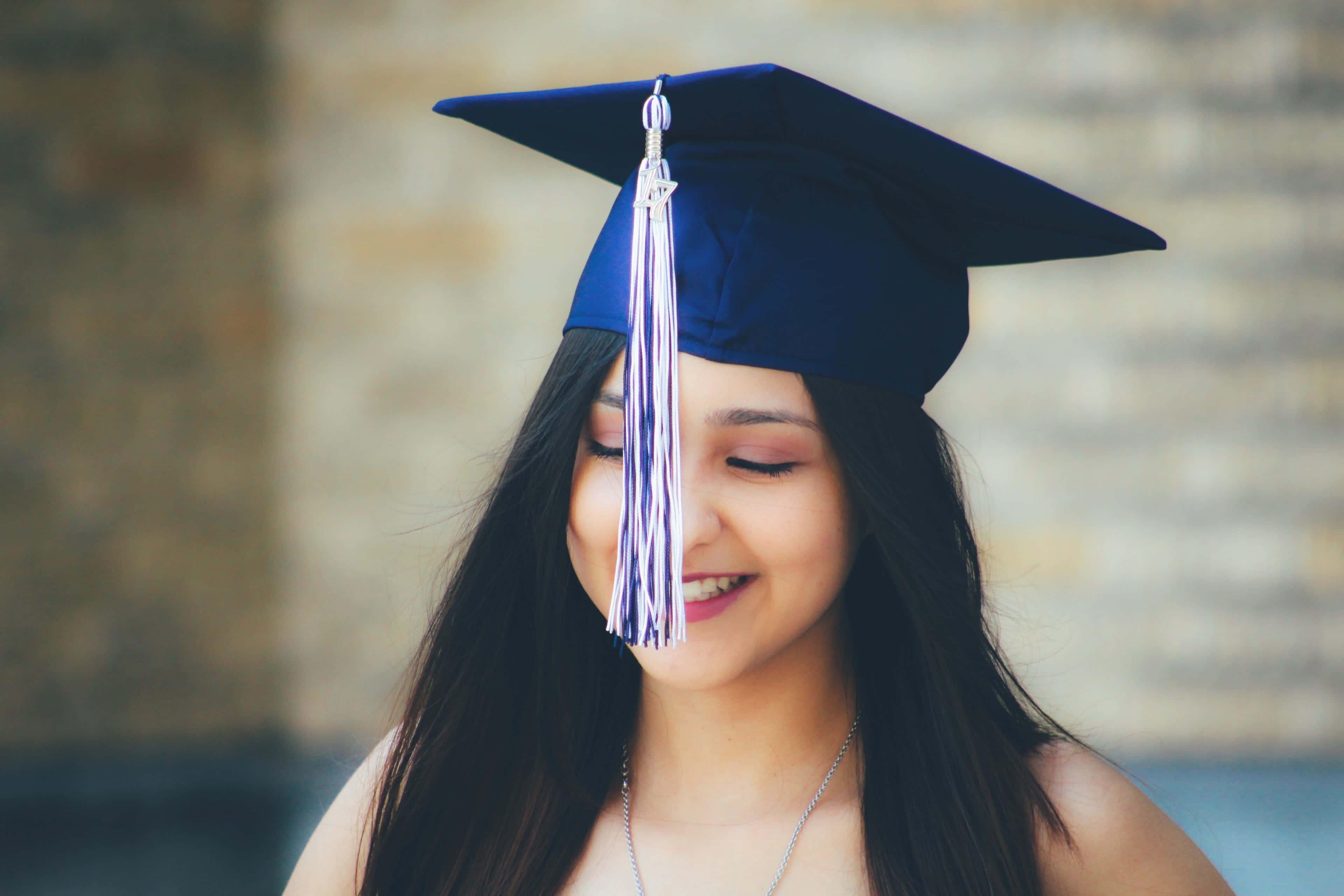 graduation ceremony, blue cap, tassel, 4K Desktop Wallpaper