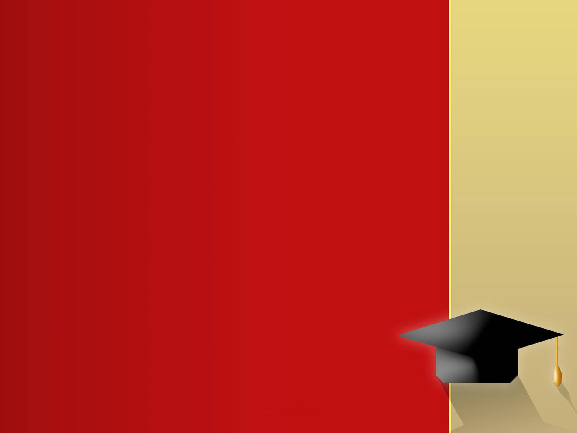 black graduation cap, gold tassel, bold red, Full HD Desktop Wallpaper