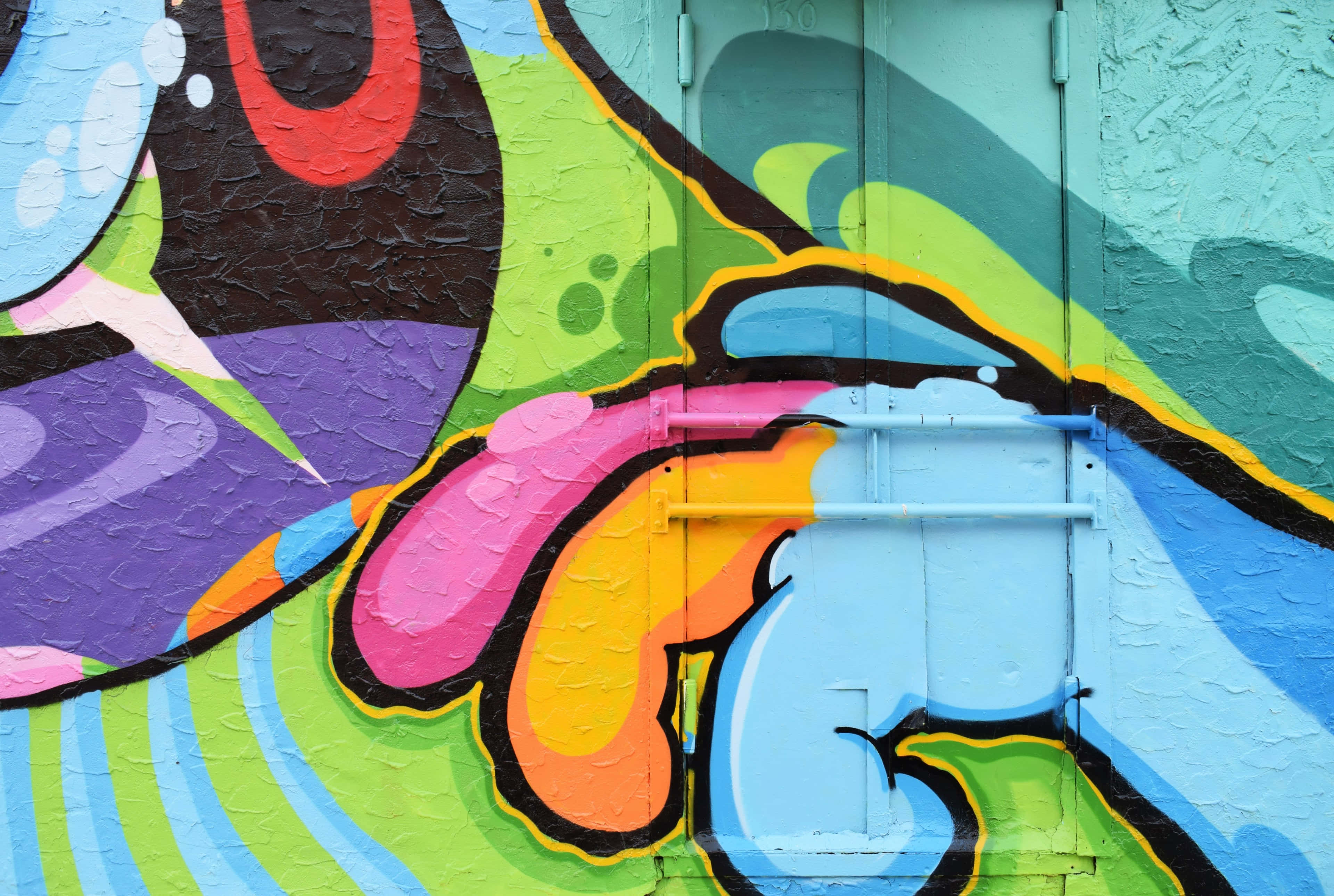 Graffiti 4K, vibrant abstract graffiti art, bold colors, 4K Desktop Wallpaper