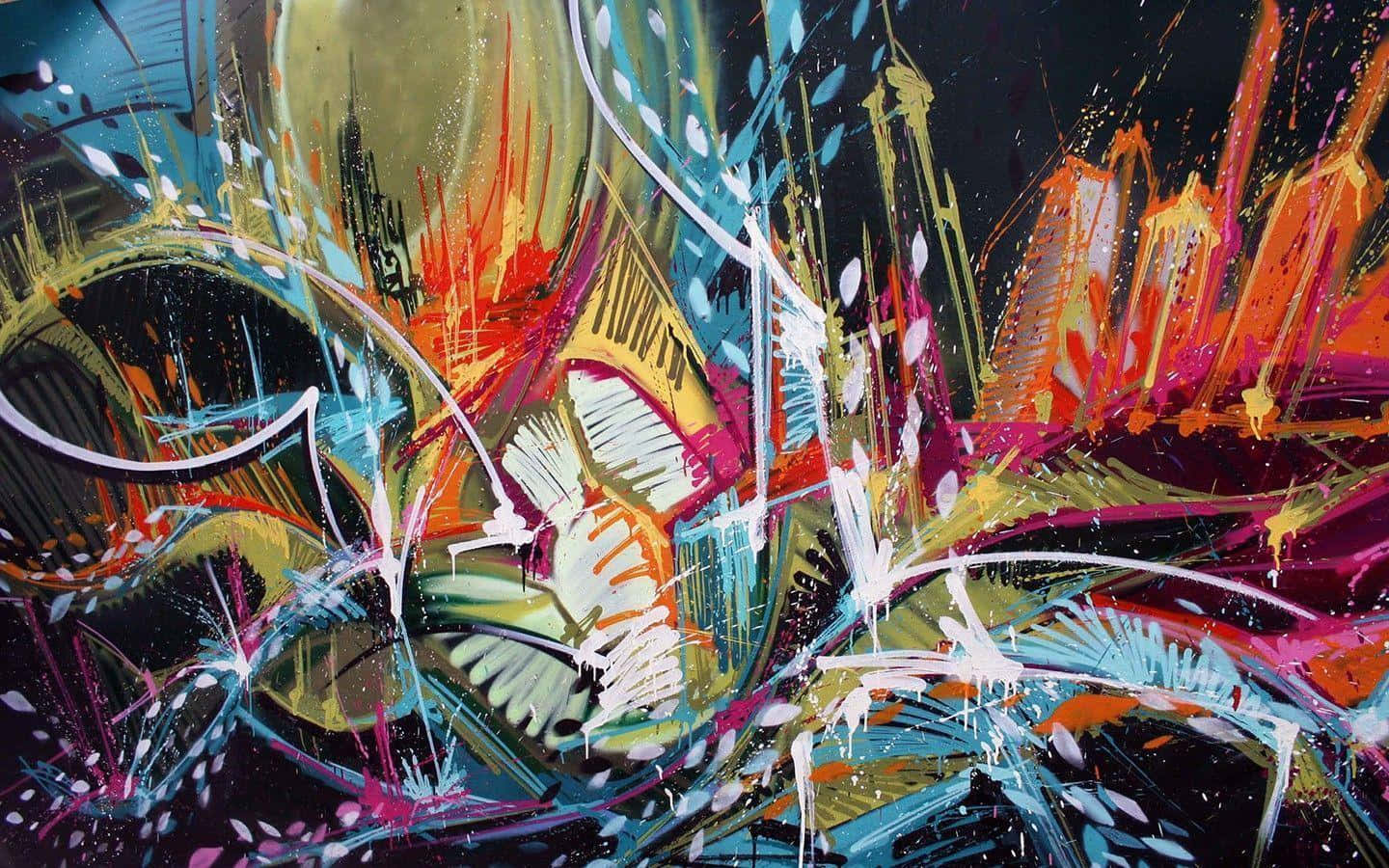Graffiti Desktop, 1440 x 900, orange, HD Desktop Wallpaper